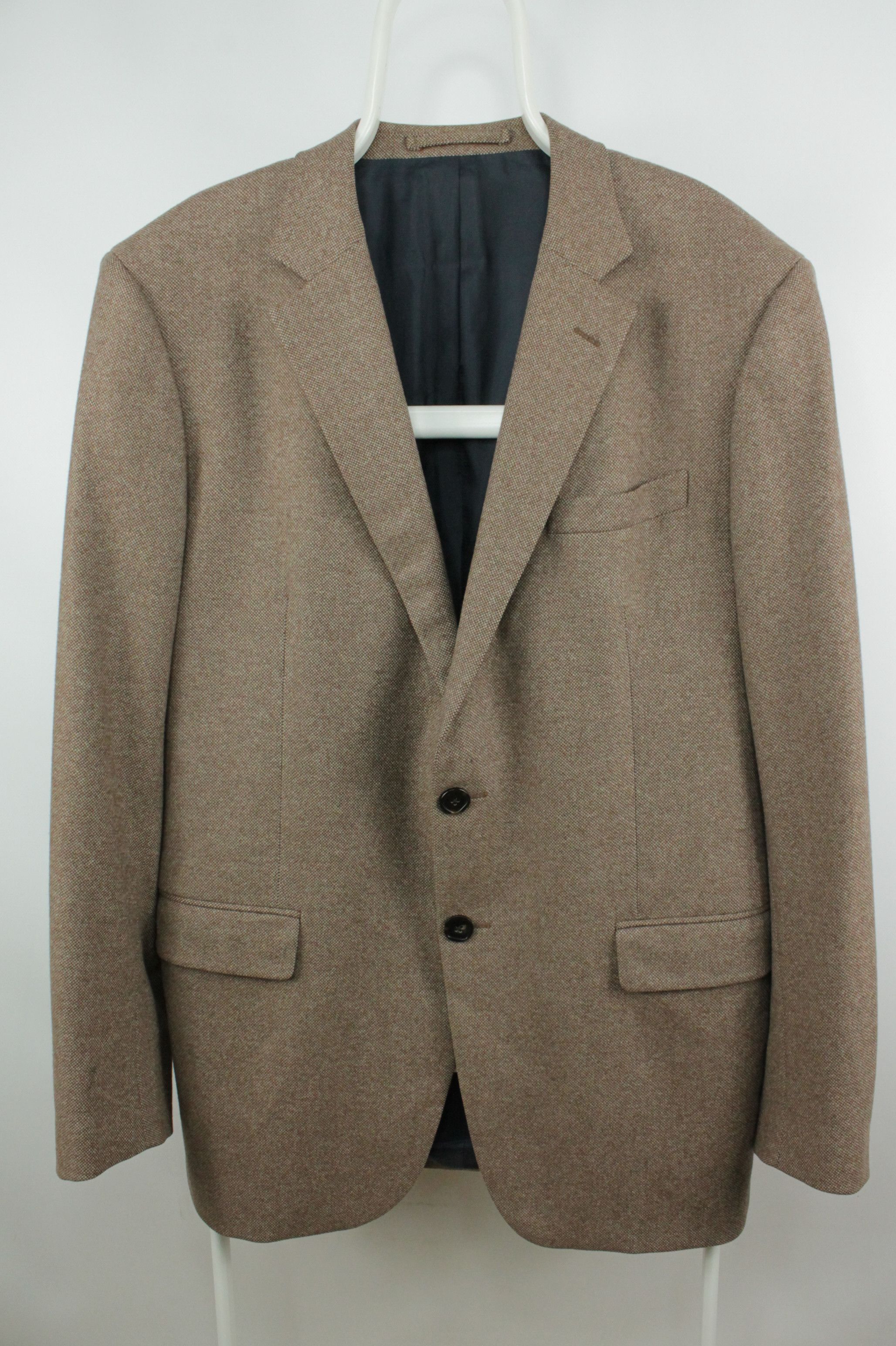 Designer × Faconnable Faconnable Brown Soft Wool Sport Coat Blazer Jacket Men's Size US XL / EU 56 / 4 - 1 Thumbnail
