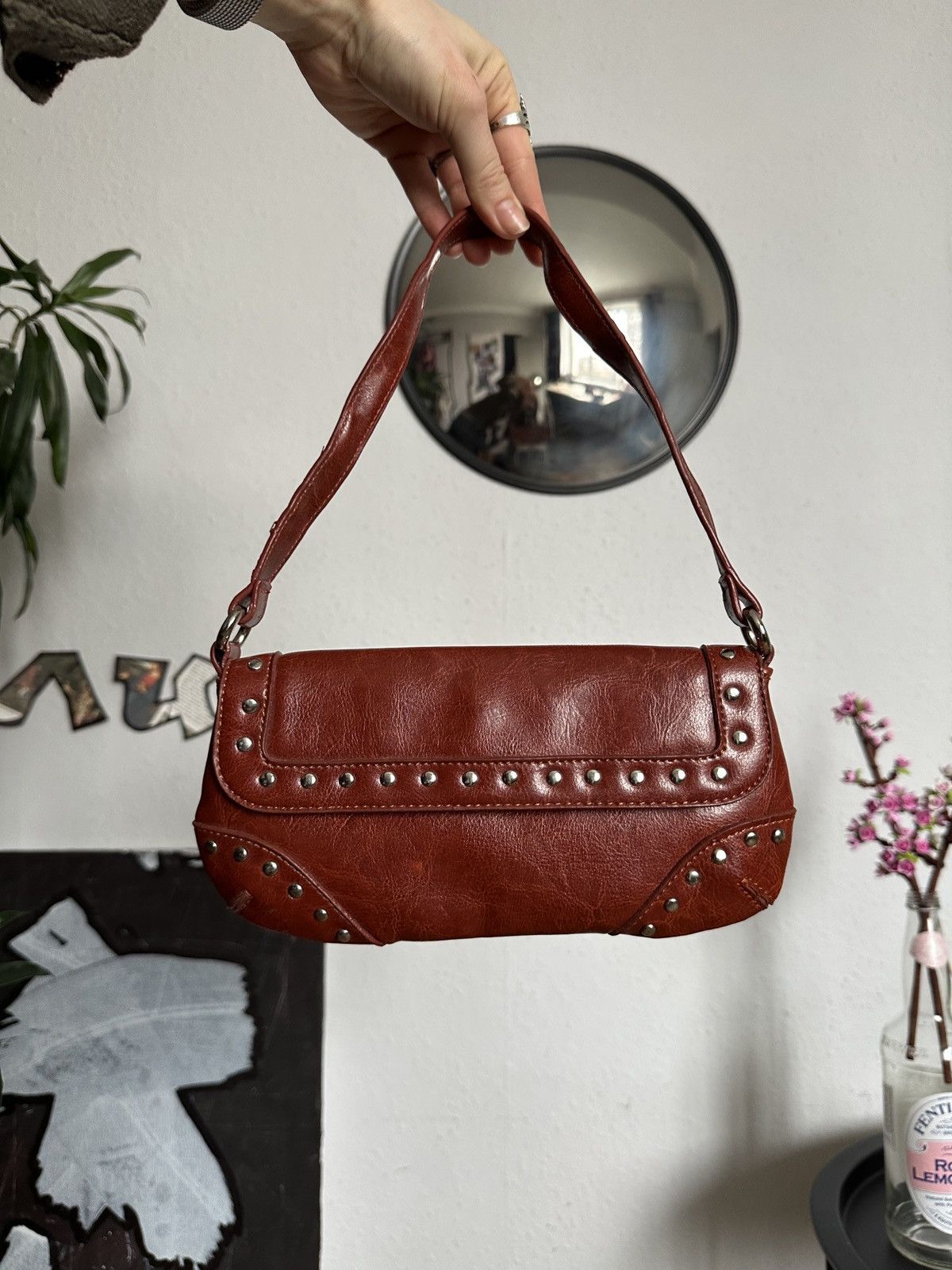 Japanese Brand × Seditionaries Micro Purse Baguette Studs Faux Leather Mini Bag y2k Size ONE SIZE - 6 Thumbnail
