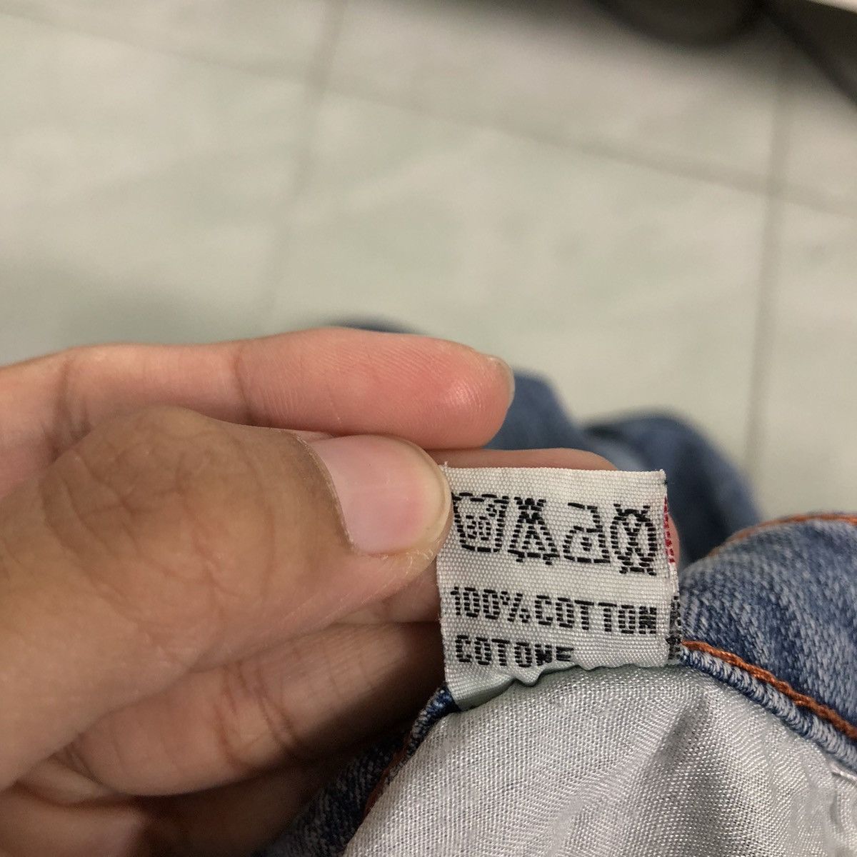 Japanese Brand 🔥Vintage Denim Jeans Sukajan Pocket Big Logo Size US 36 / EU 52 - 20 Thumbnail