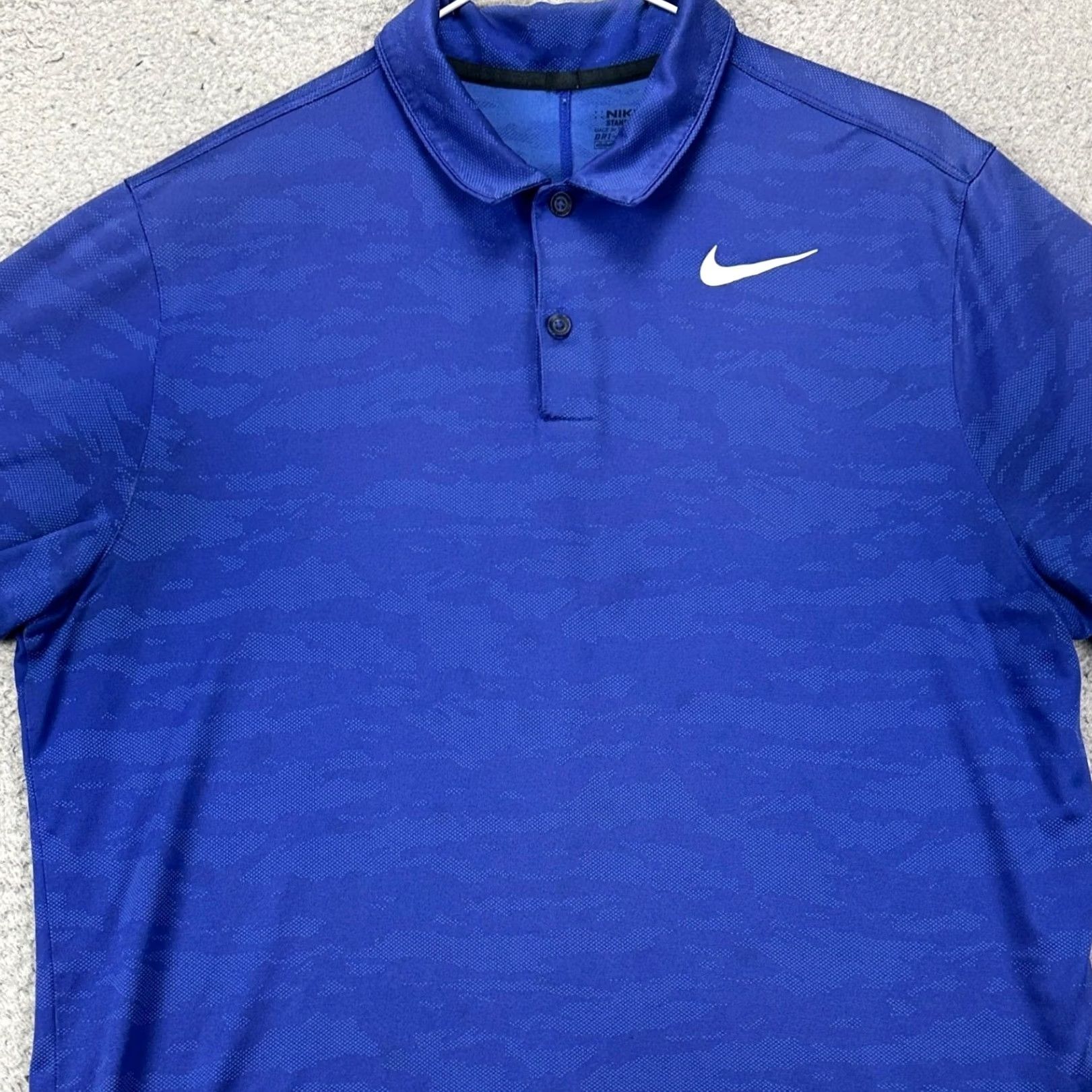 Nike Nike Golf Polo Shirt Mens L Blue Dri-Fit Standard Fit Performance Camouflage Casual Activewear Shirt Size US L / EU 52-54 / 3 - 2 Thumbnail