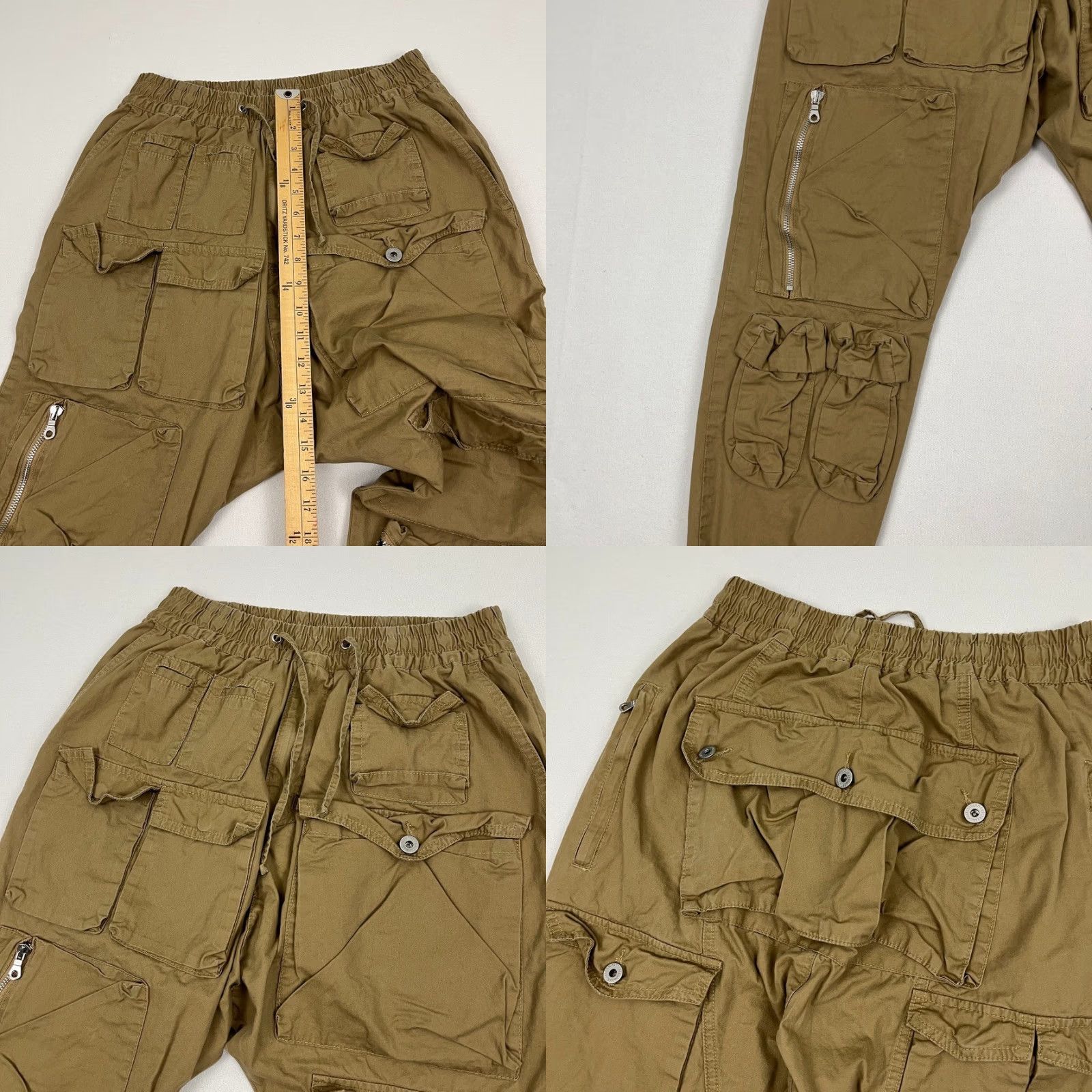 Mostly Heard Rarely Seen Mostly Heard Rarely Seen Cargo Pants Men Small Brown 5-Pocket Utility Pockets Drop Crotch Size US 29 - 8 Thumbnail