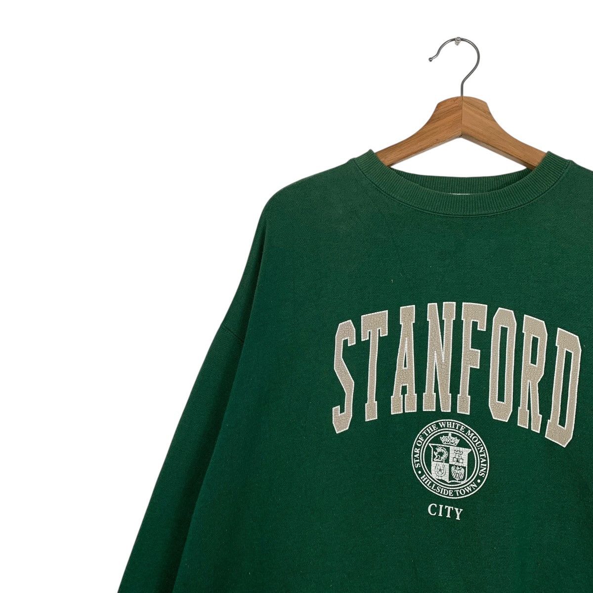 Japanese Brand Stanford City Hillside Town Crewneck Green Sweatshirt Size US M / EU 48-50 / 2 - 6 Thumbnail