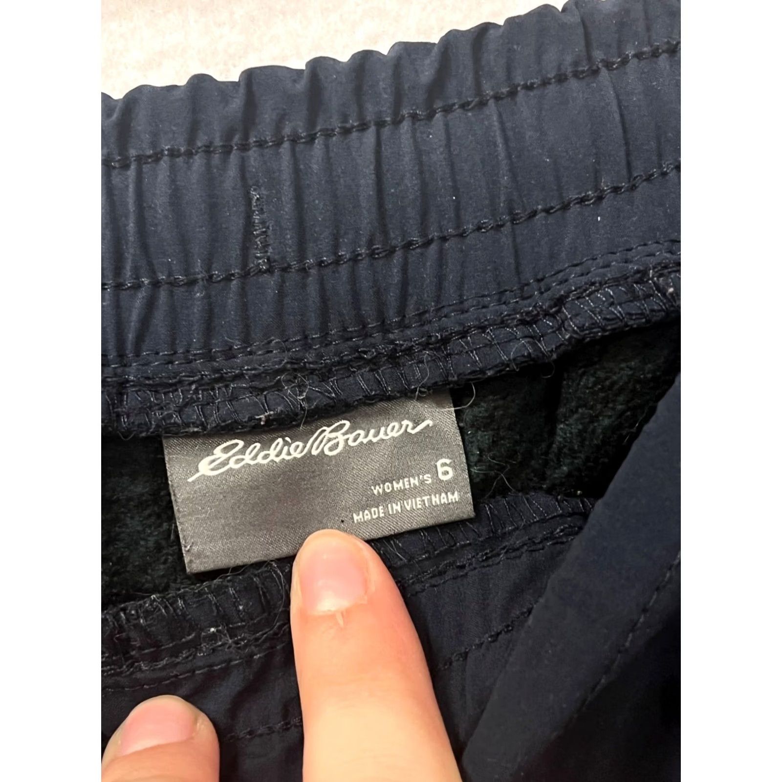 Eddie Bauer Eddie Bauer Jogger Pants Women's 6 Navy Blue Fleece Lined Athletic Activewear Size 28" / US 6 / IT 42 - 3 Thumbnail