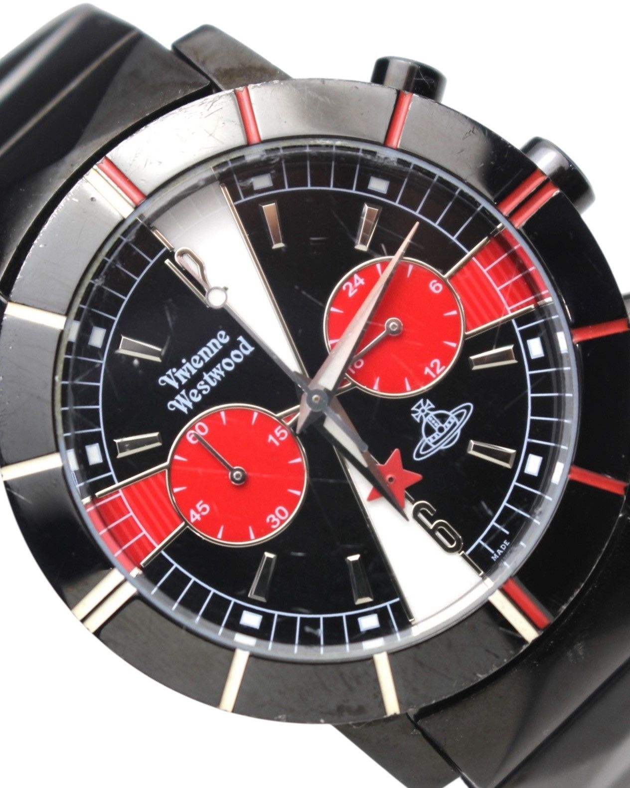 Vivienne Westwood 2000S VIVIENNE WESTWOOD BLACK/RED CHRONOGRAPH WATCH Size ONE SIZE - 1 Thumbnail