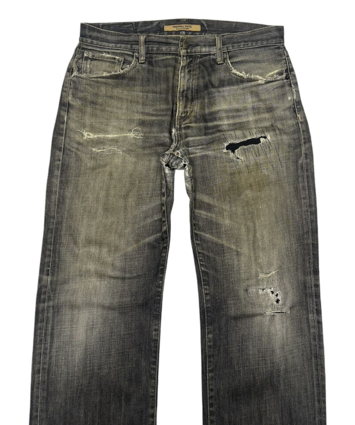Undercover × Uniqlo VINTAGE S-003 DISTRESSED RIPS DENIM UNIQLO UNDERCOVER STYLE Size US 35 - 3 Thumbnail