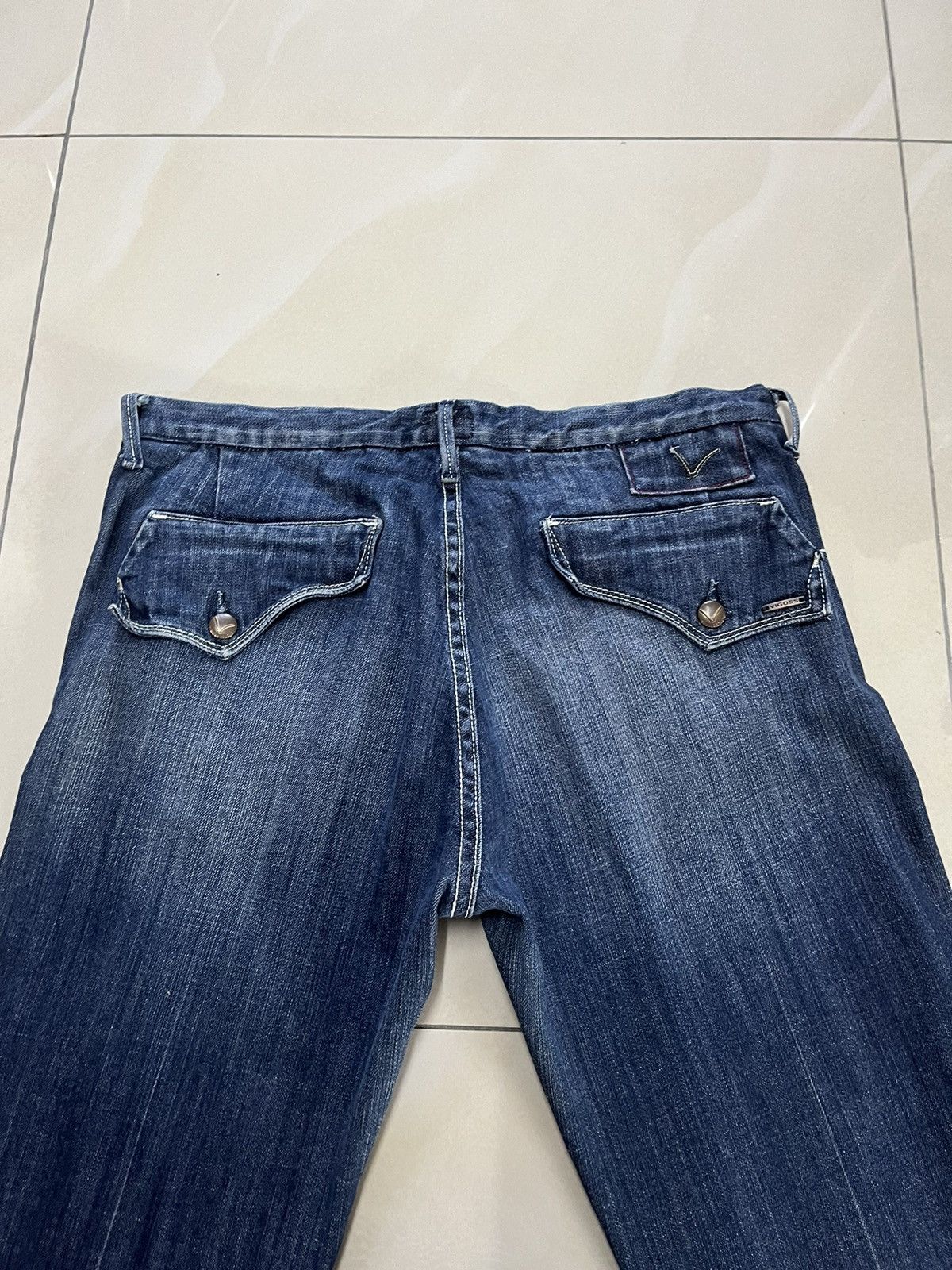 JNCO Flare Jeans Vigoss brand baggy distressed faded wideleg Size US 34 / EU 50 - 12 Thumbnail