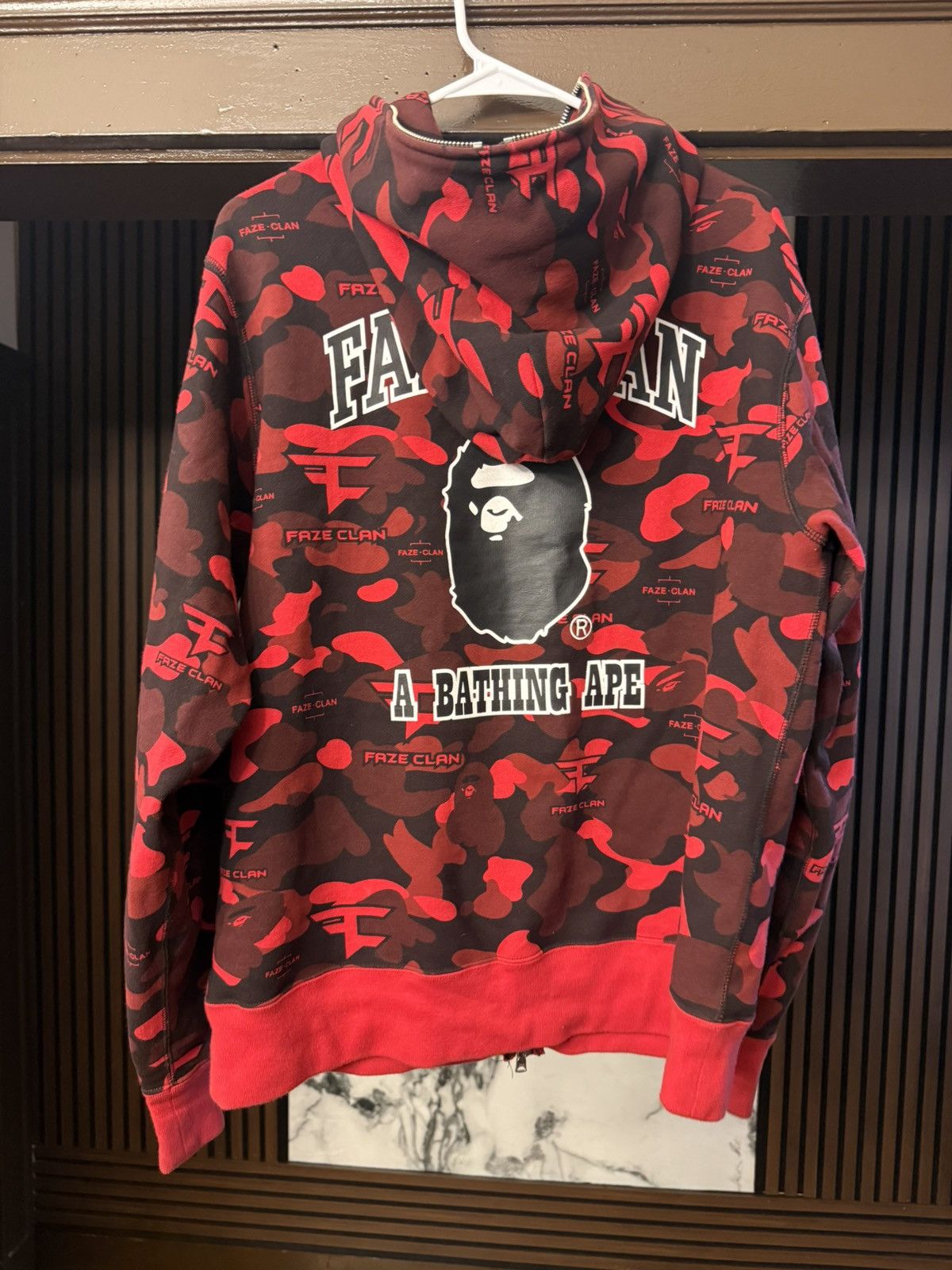 Bape BAPE x FAZE CLAN FULL ZIP HOODIE RED LARGE Size US L / EU 52-54 / 3 - 10 Thumbnail