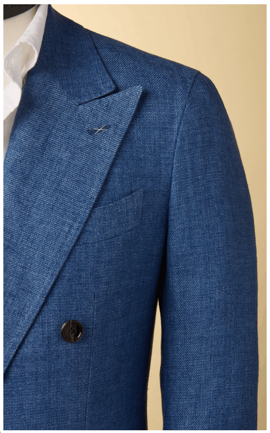 Spier & Mackay Spier&Mackay Denim Blue Linen Double Breasted Sportscoat 6X1 Size 36R - 3 Thumbnail