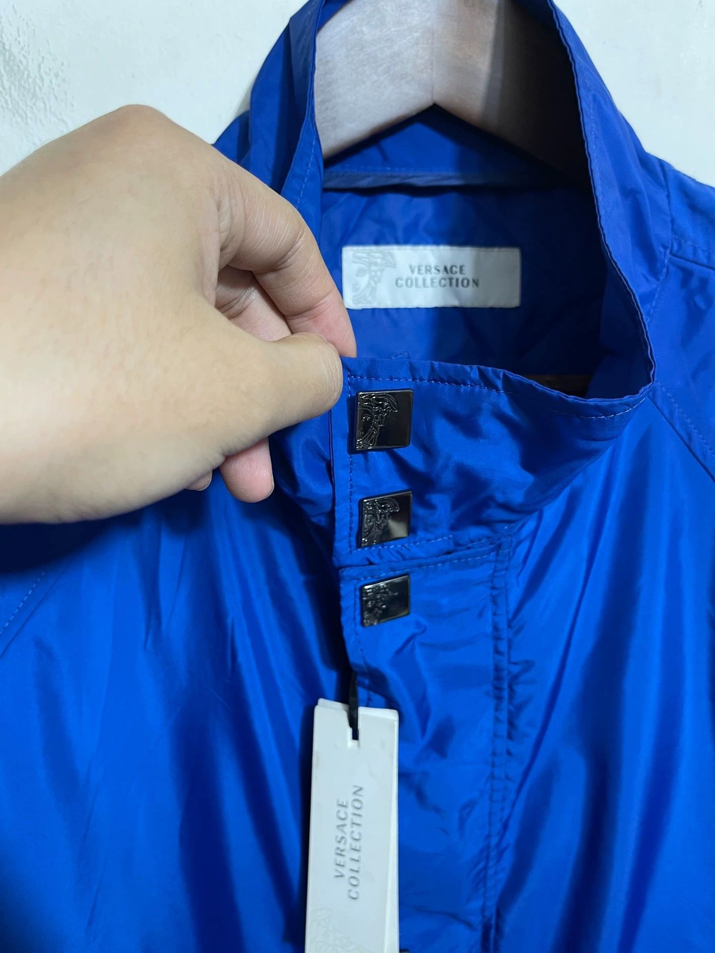 Versace Versace Royal Blue Slim Lightweight Jacket 48/50/52 Size US L / EU 52-54 / 3 - 3 Thumbnail