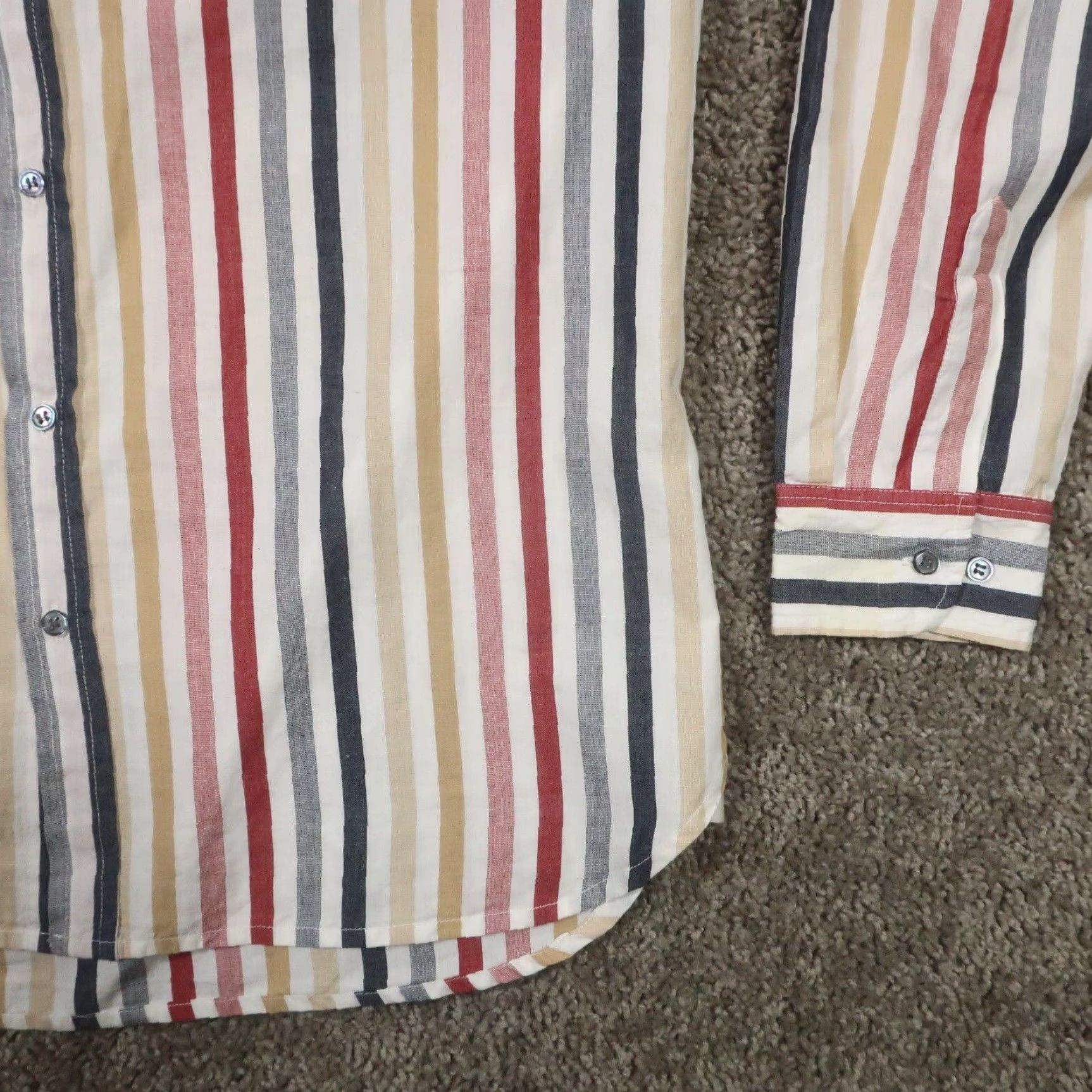 Soeur Soeur Button Shirt Men 42 Long Sleeve Striped Light Cotton Paris Vertue M Multicolor Casual Shirt Mens Size US M / EU 48-50 / 2 - 7 Thumbnail
