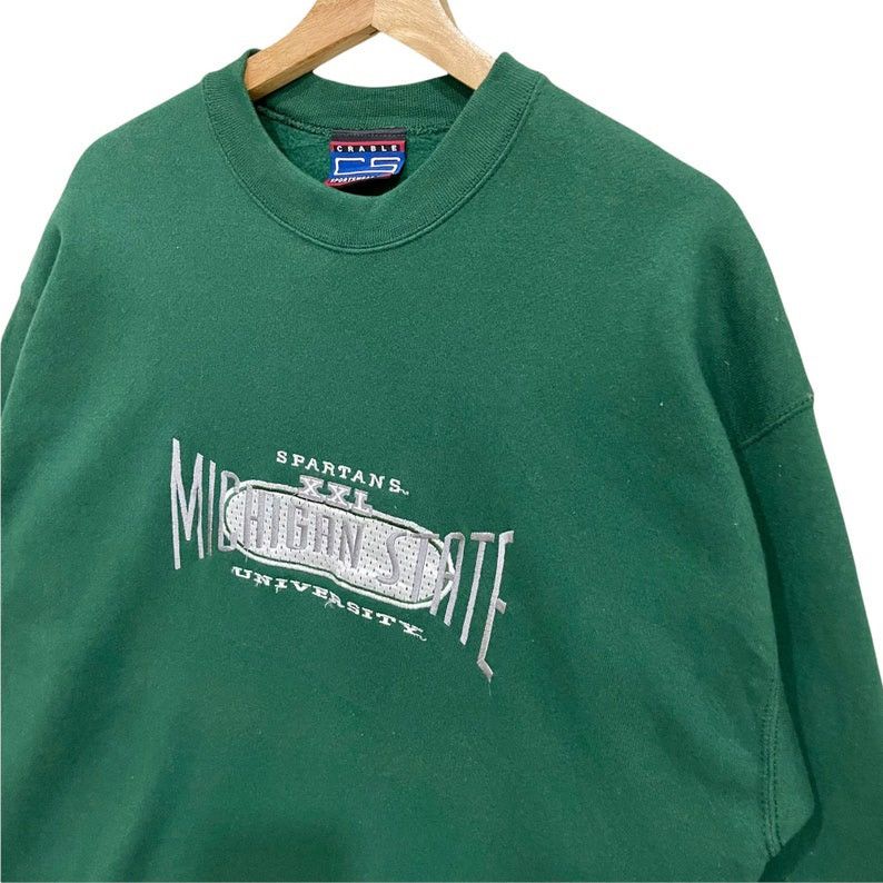 Vintage Vintage Michigan State University Spartan Sweatshirt Size US L / EU 52-54 / 3 - 3 Thumbnail