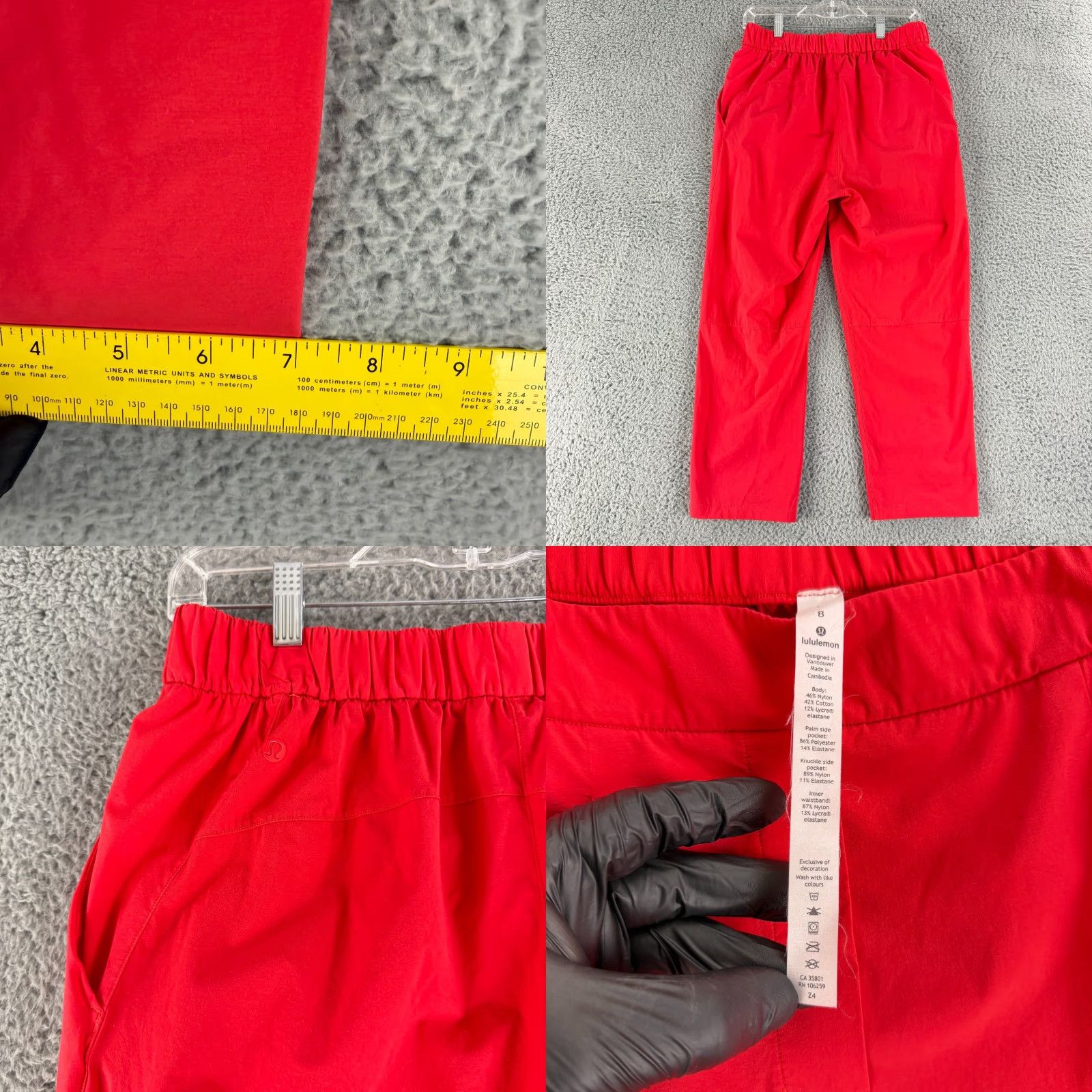 Lululemon Lululemon Your True High Rise Crop Pant Womens Orange Size 8 Pull On Lightweight Pants Size 30" / US 8 / IT 44 - 8 Thumbnail