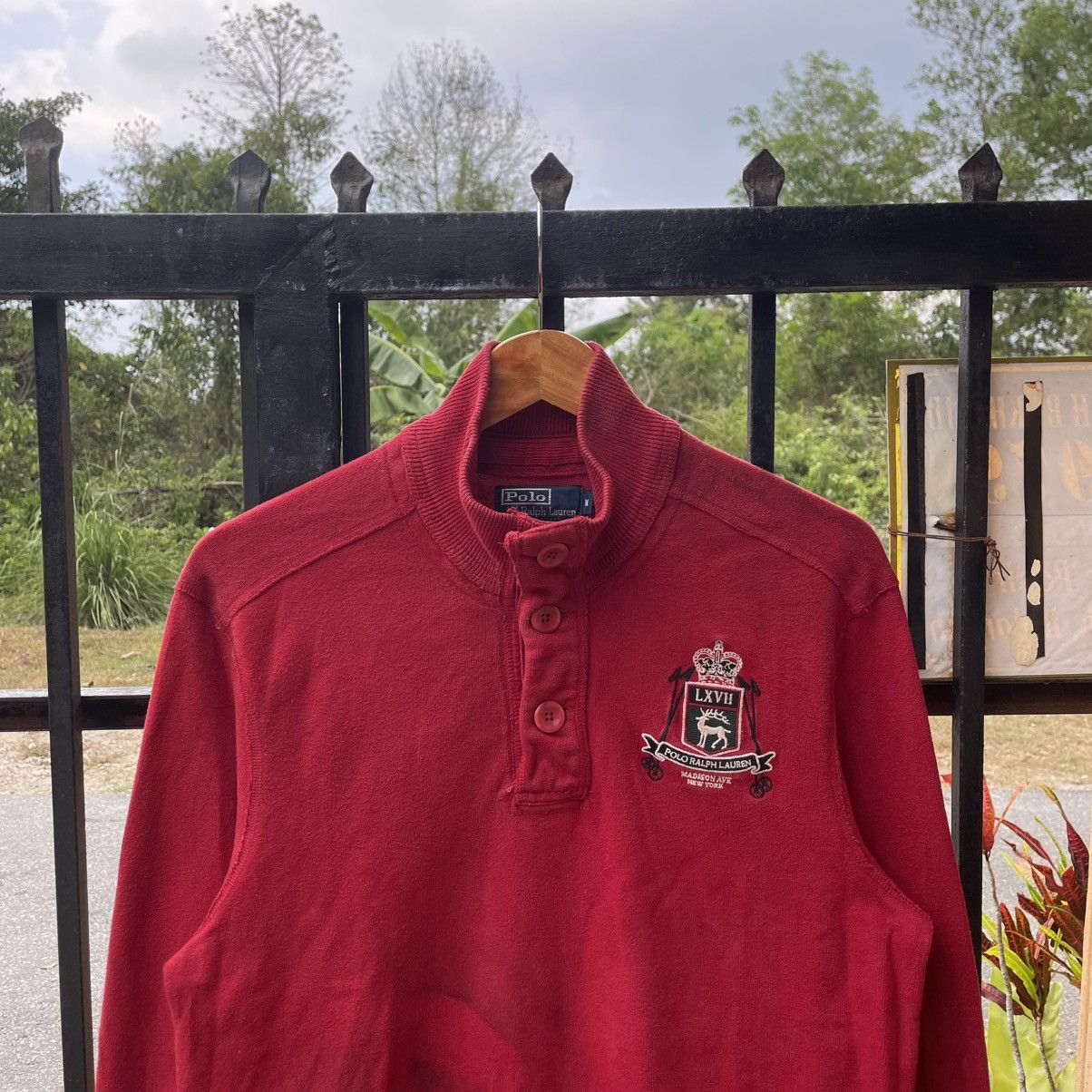 Polo Ralph Lauren 🔥Polo Ralph Lauren Half Buttons Sweat Rugby Shirts Size US M / EU 48-50 / 2 - 4 Thumbnail