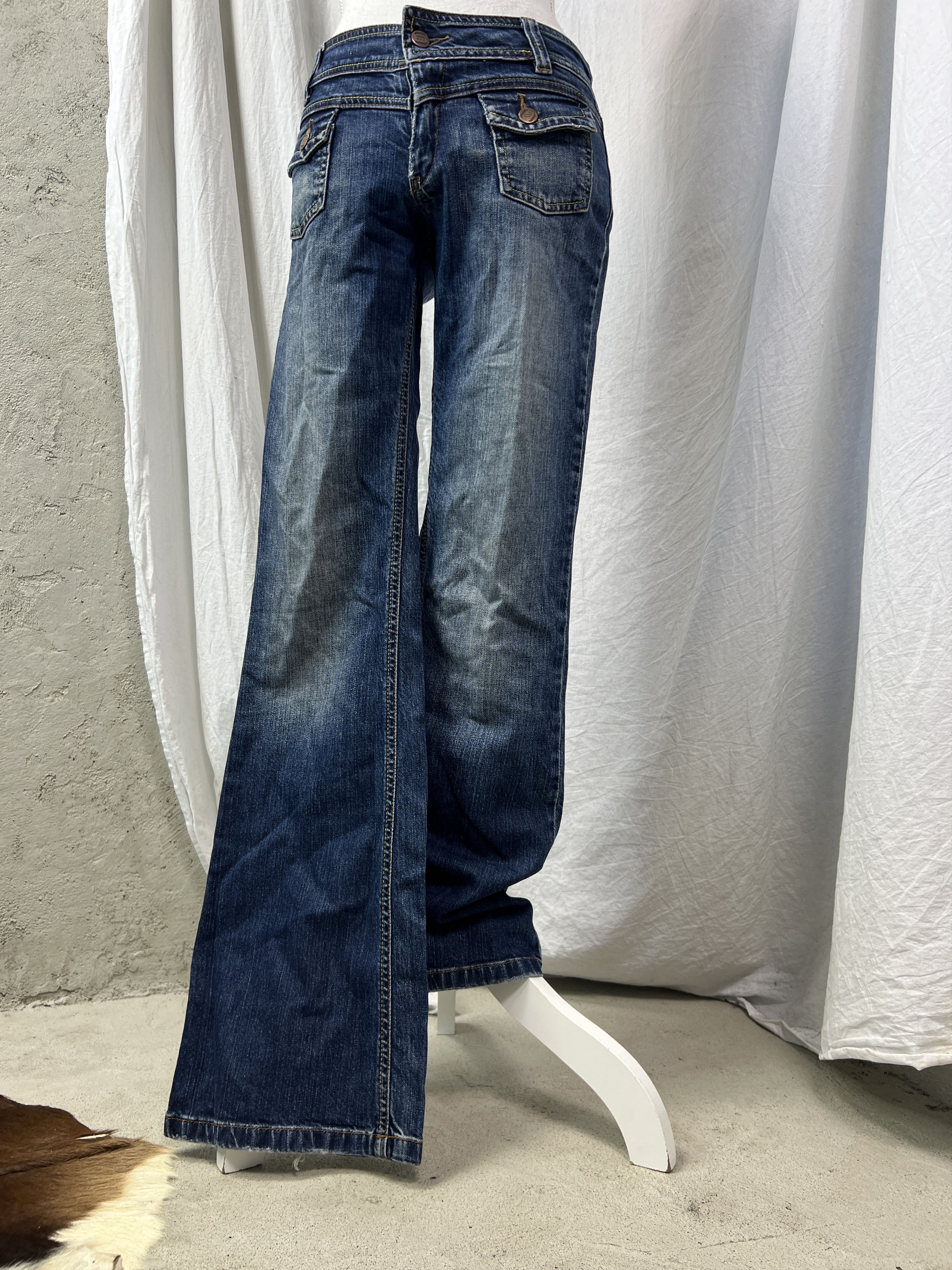 Vintage Vintage Denim Casual Streetwear Flared Jeans Y2K Size 25" / US 0 / IT 36 - 6 Thumbnail