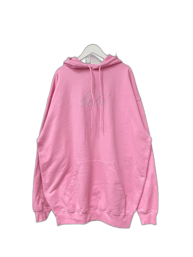 Balenciaga Balenciaga Pink Crystal Hoodie-yf Size US S / EU 44-46 / 1 - 1 Thumbnail