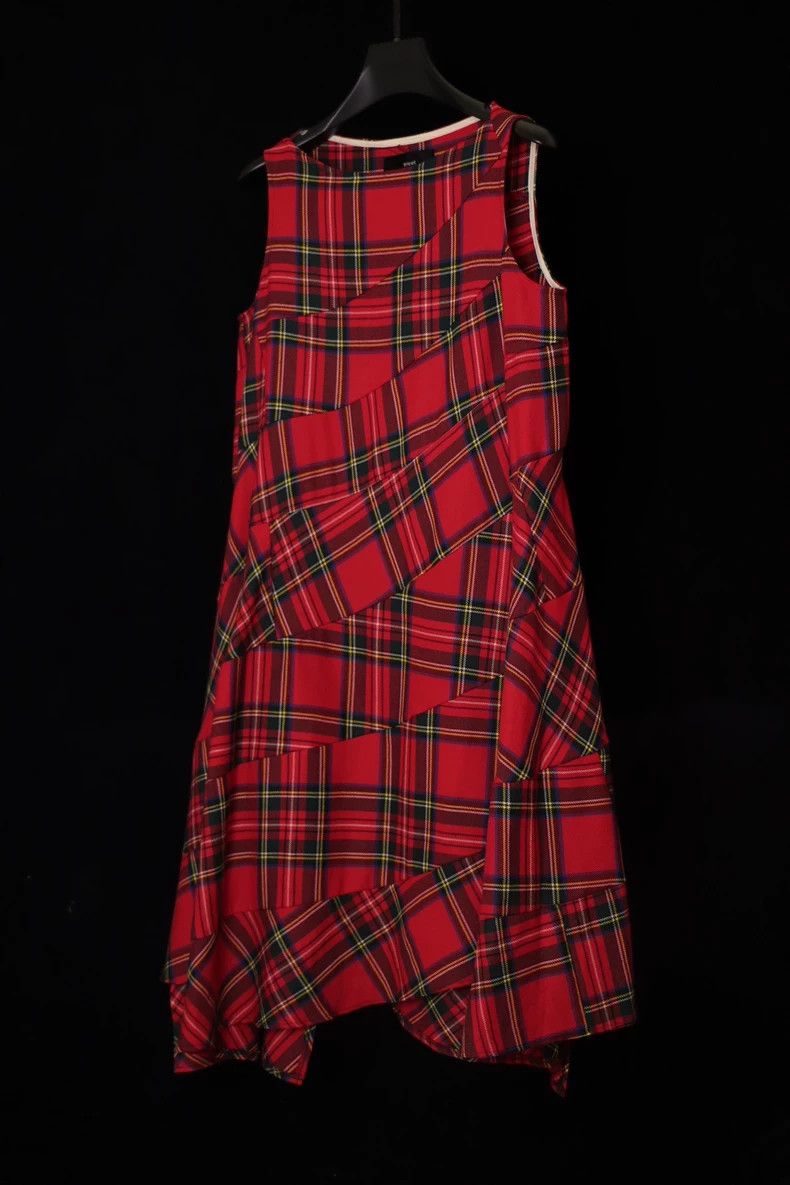 Comme des Garcons Comme Des Garcons Bias-cut paneled plaid dress Size S / US 4 / IT 40 - 2 Thumbnail