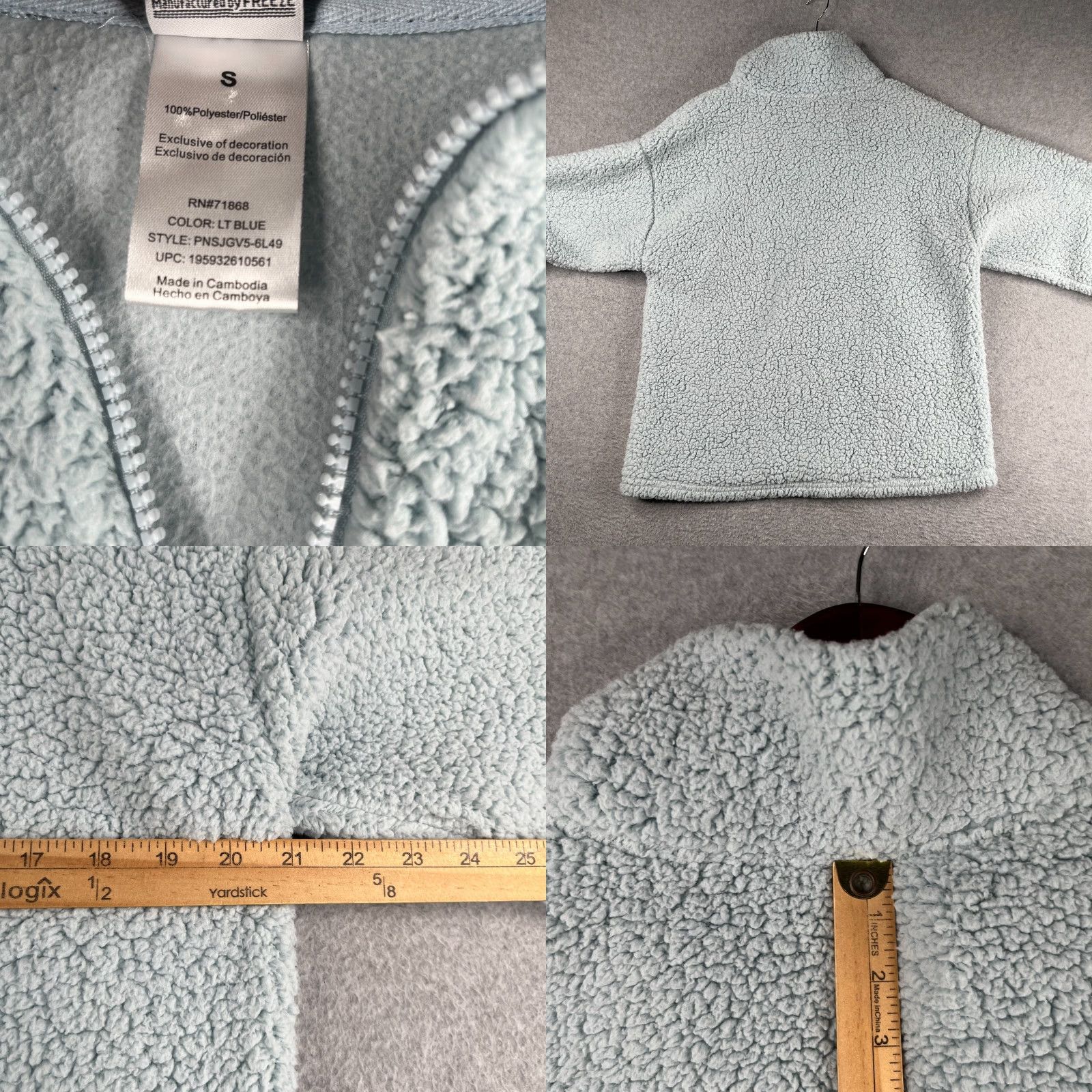Peanuts Peanuts Snoopy Sherpa 1/2 Zip Sweatshirt Small Light Blue Mens Ski Logo Pullover 1/2 Zip Snow Snoopy Graphic Print Crew Neck Fleece Regular Size US S / EU 44-46 / 1 - 8 Thumbnail