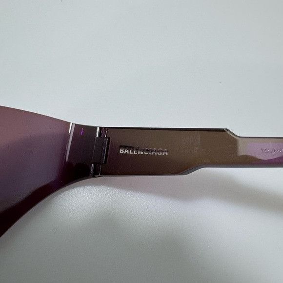 Balenciaga Balenciaga Mirrored Shield Sunglasses Blue Multi Size ONE SIZE - 8 Thumbnail
