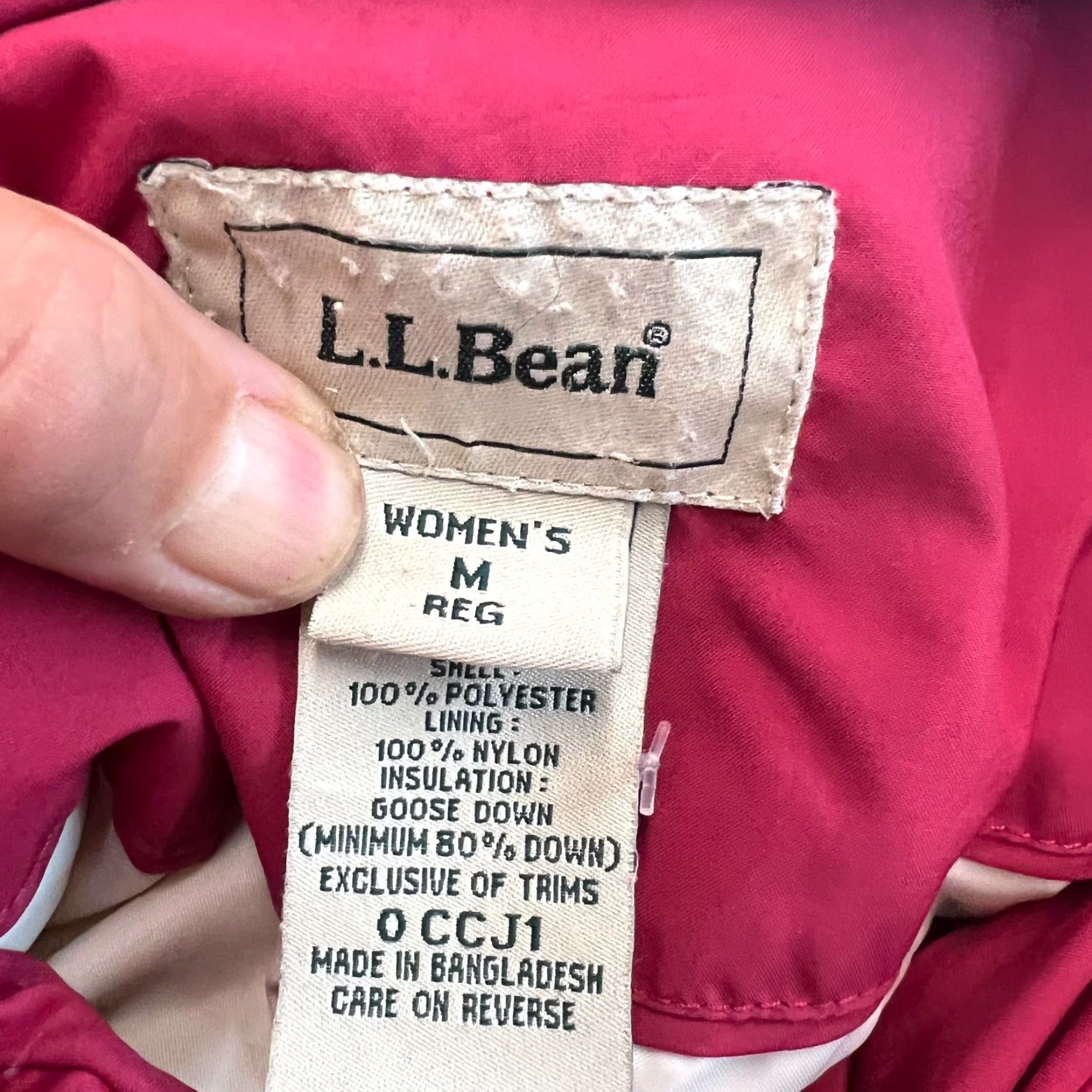 Vintage L.L. Bean Pink Down Puffer Jacket Sz M Regular Womens Full Zip Long Sleeves Size M / US 6-8 / IT 42-44 - 6 Thumbnail