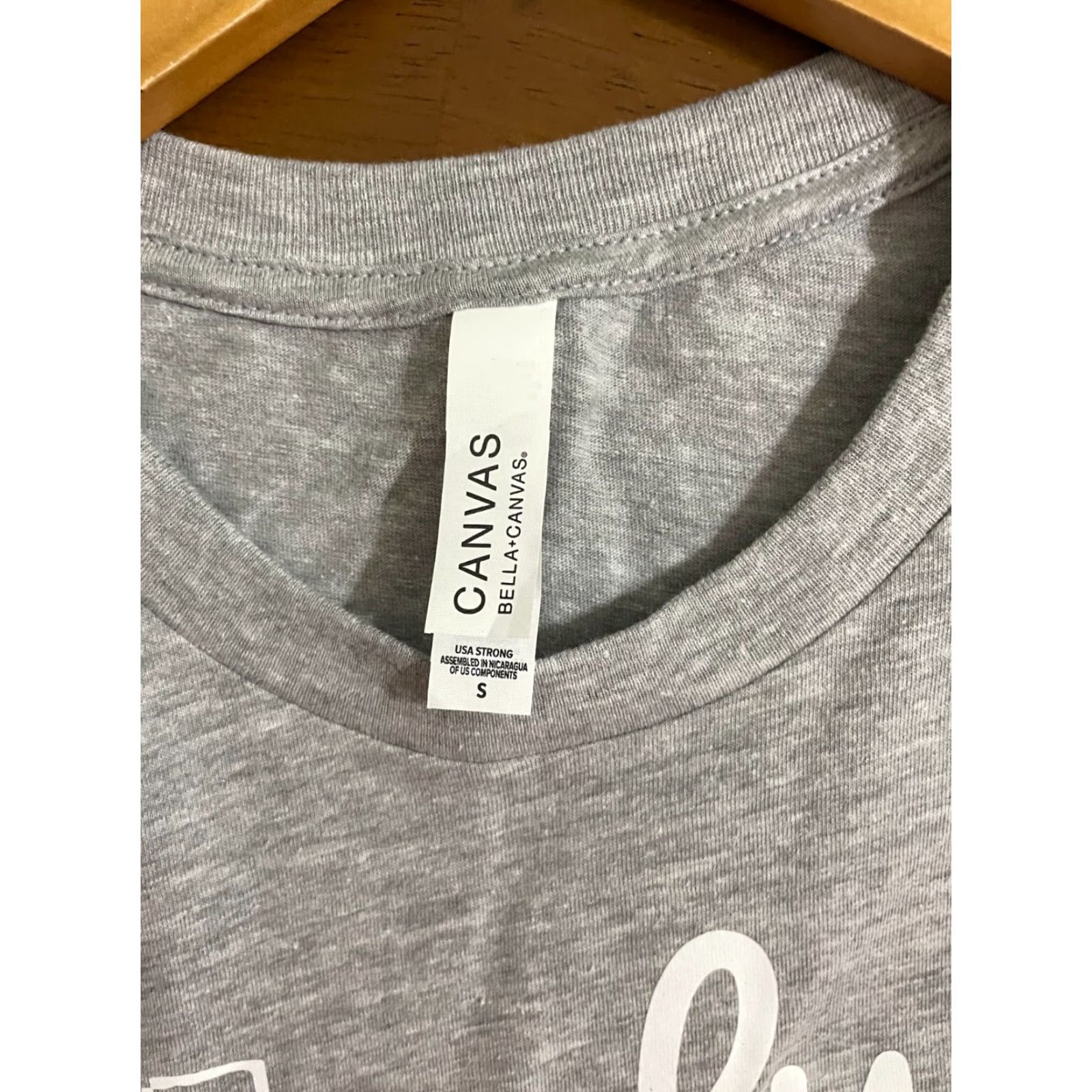 Vintage Canvas Custom womens Small only speak baseball T-Shirt gray, Women, S, Baseball, Regular, Shirt Size S / US 4 / IT 40 - 3 Thumbnail