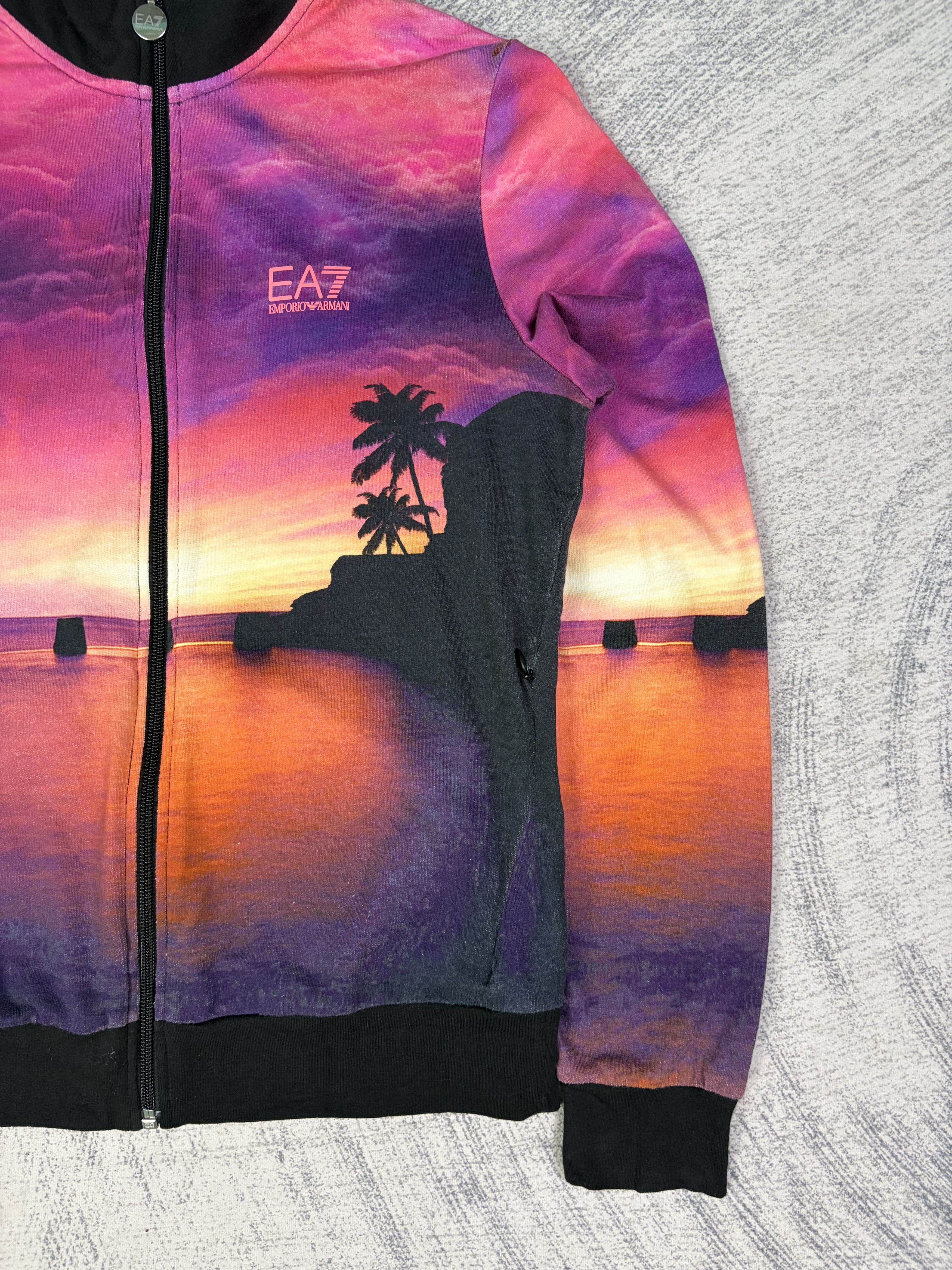 Emporio Armani EA7 Panoramic Scenic Zip Up Sweater Made in Peru Small Size Size US S / EU 44-46 / 1 - 5 Thumbnail