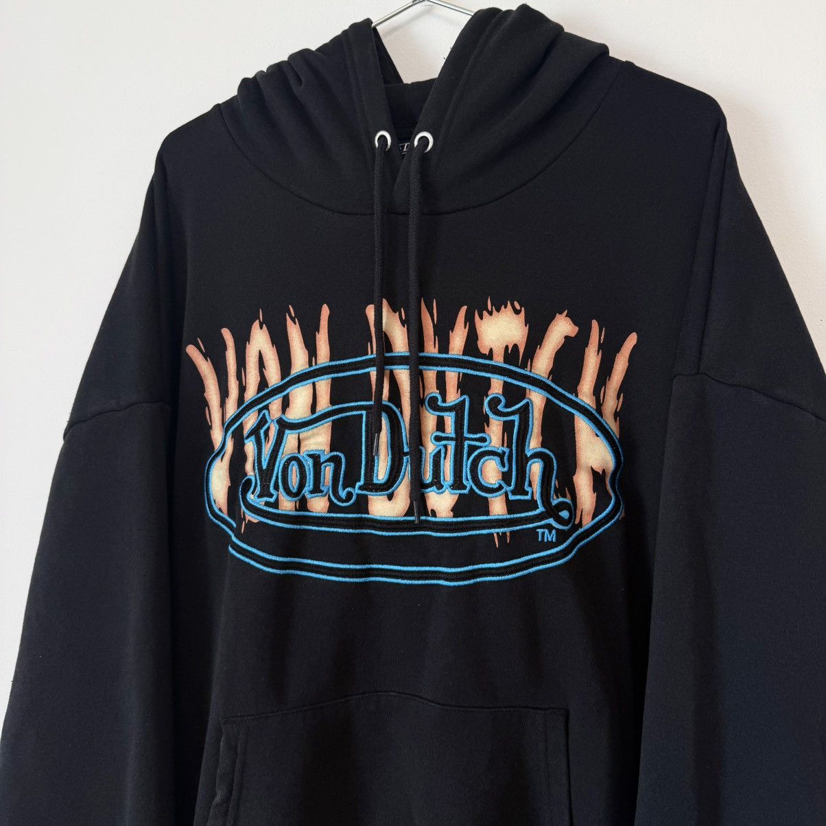 Von Dutch Vtg Von Dutch Embroidered Flame Logo Hoodie Y2K Ed Hardy Size US L / EU 52-54 / 3 - 3 Thumbnail