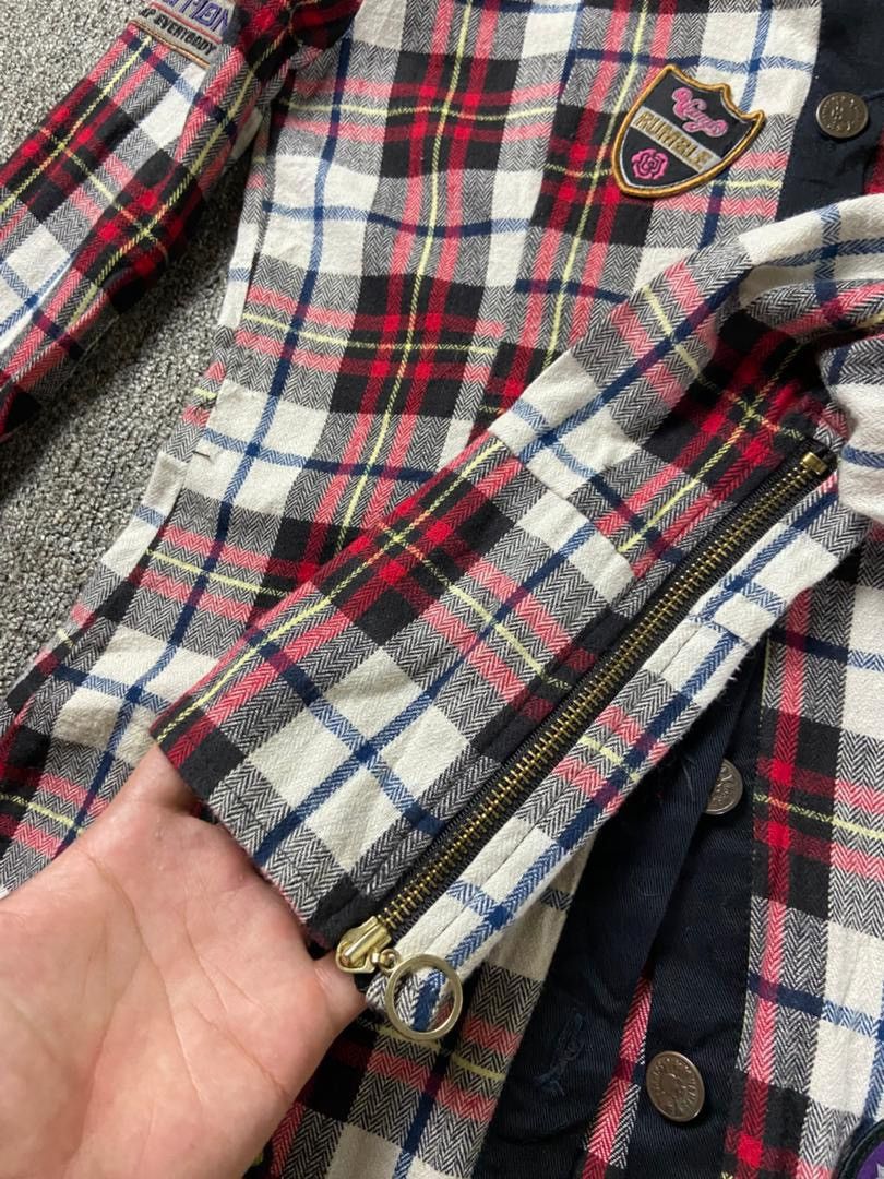 Japanese Brand Vamps 2010 Band Merchandise Hooded Plaid Shirt (203) Size US XXS / EU 40 - 4 Thumbnail