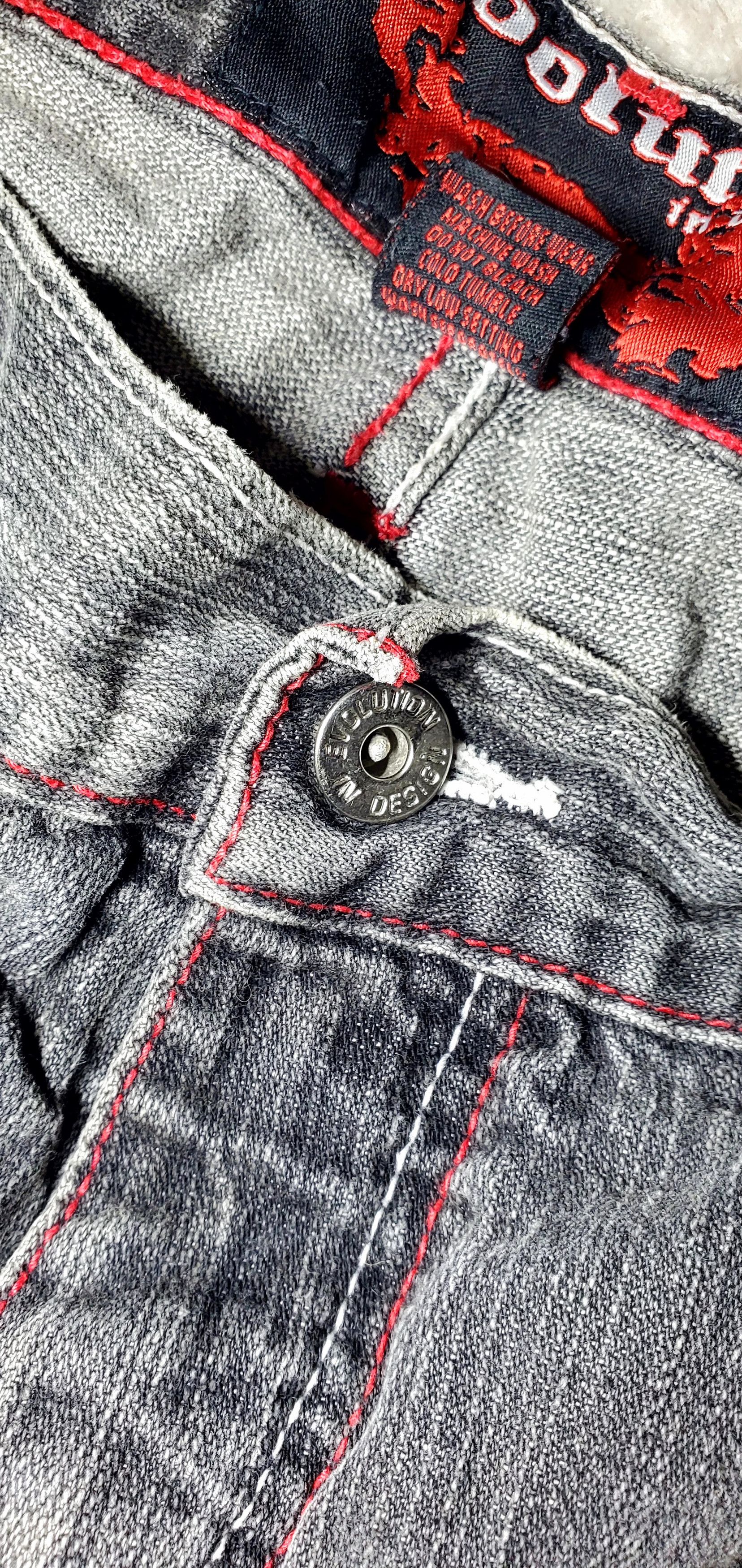 Other Y2K Black Baggy Jeans Mens 44 Red Dragon Print Faded Grunge Size US 44 / EU 60 - 12 Thumbnail