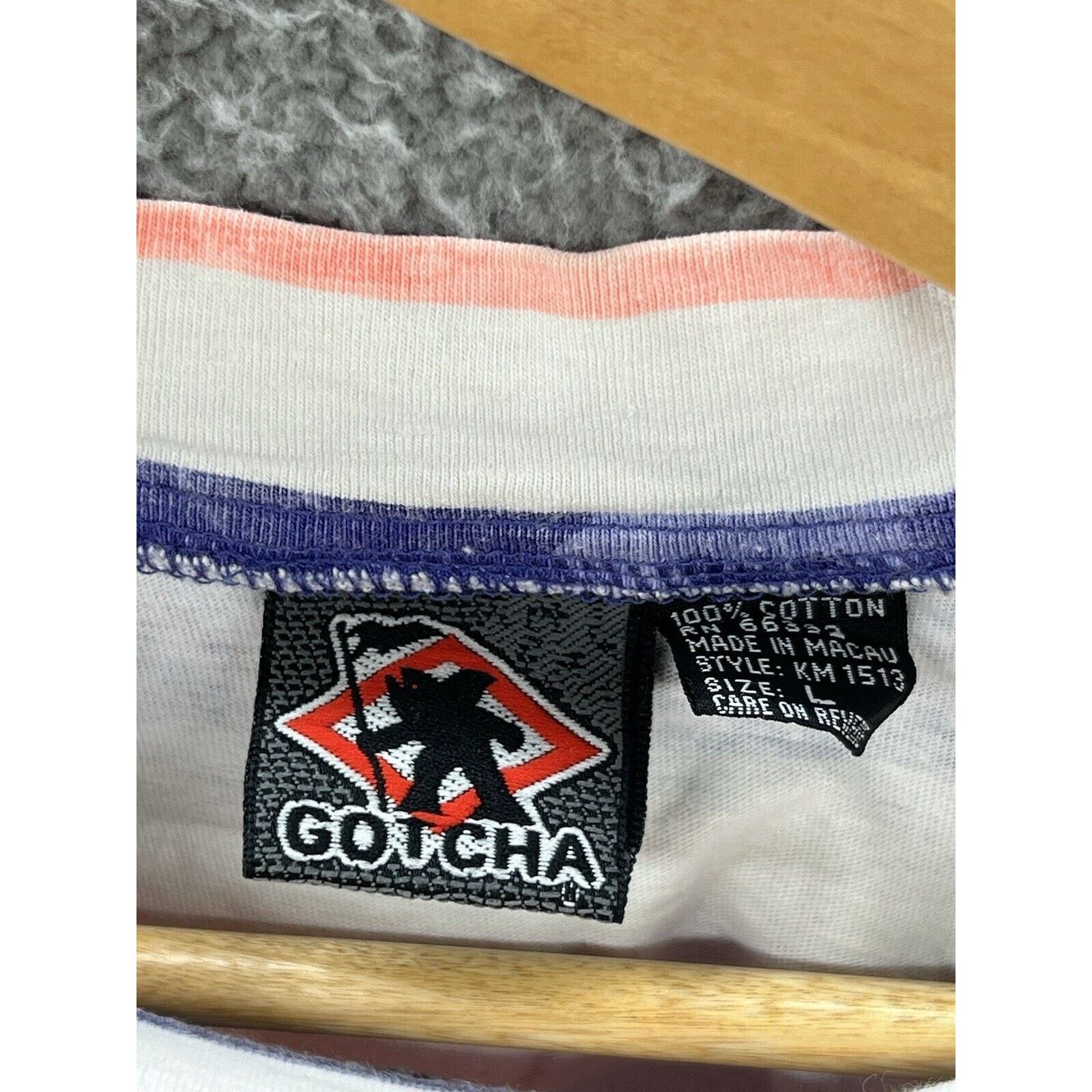 Gotcha Gotcha 100% Cotton Orange Bye White Striped Surf T-Shirt Size US L / EU 52-54 / 3 - 3 Thumbnail