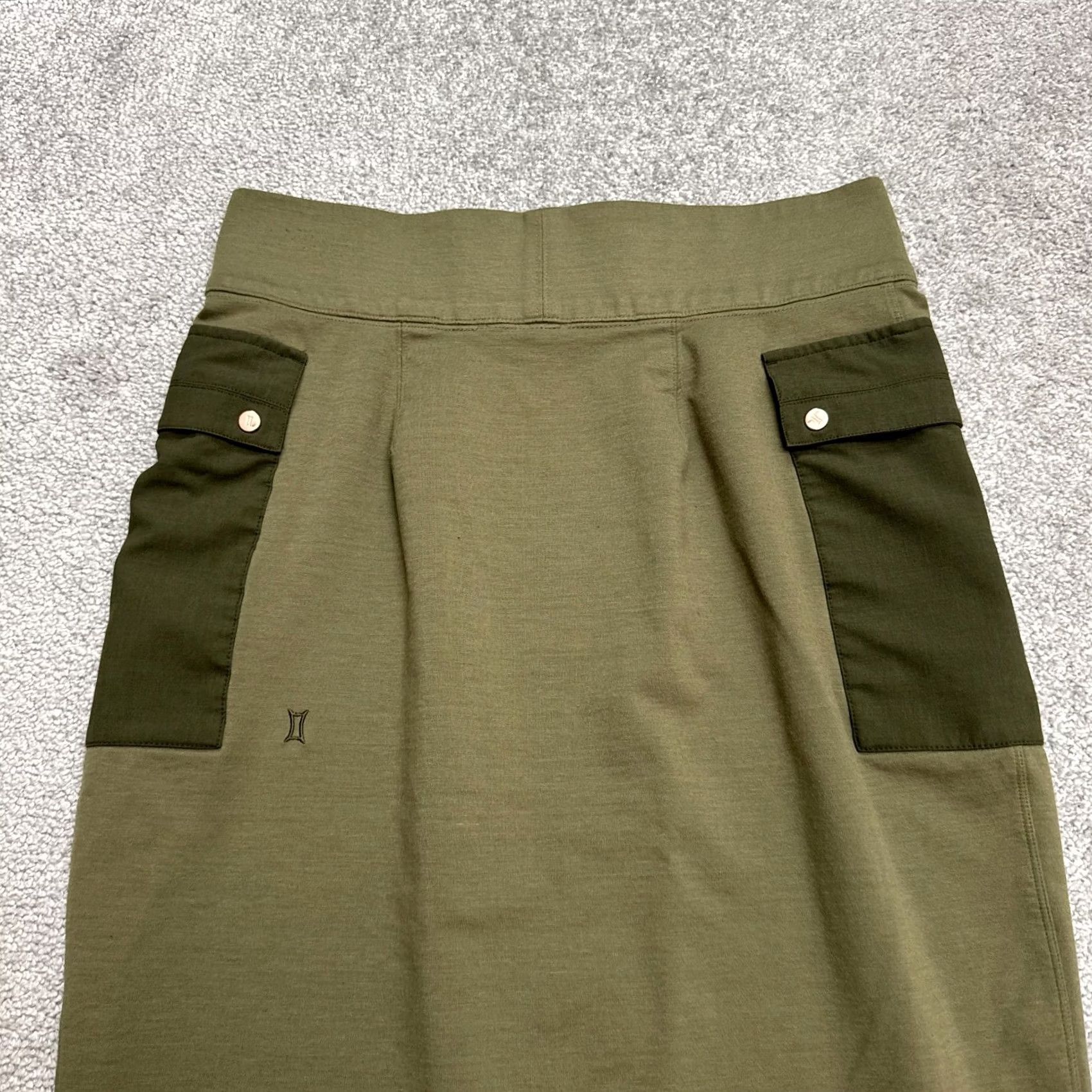 Olive Kit And Ace Skirt Womens 8 Olive Green Pencil Cashmere Silk Utility Tech Cargo Size 30" / US 8 / IT 44 - 4 Thumbnail