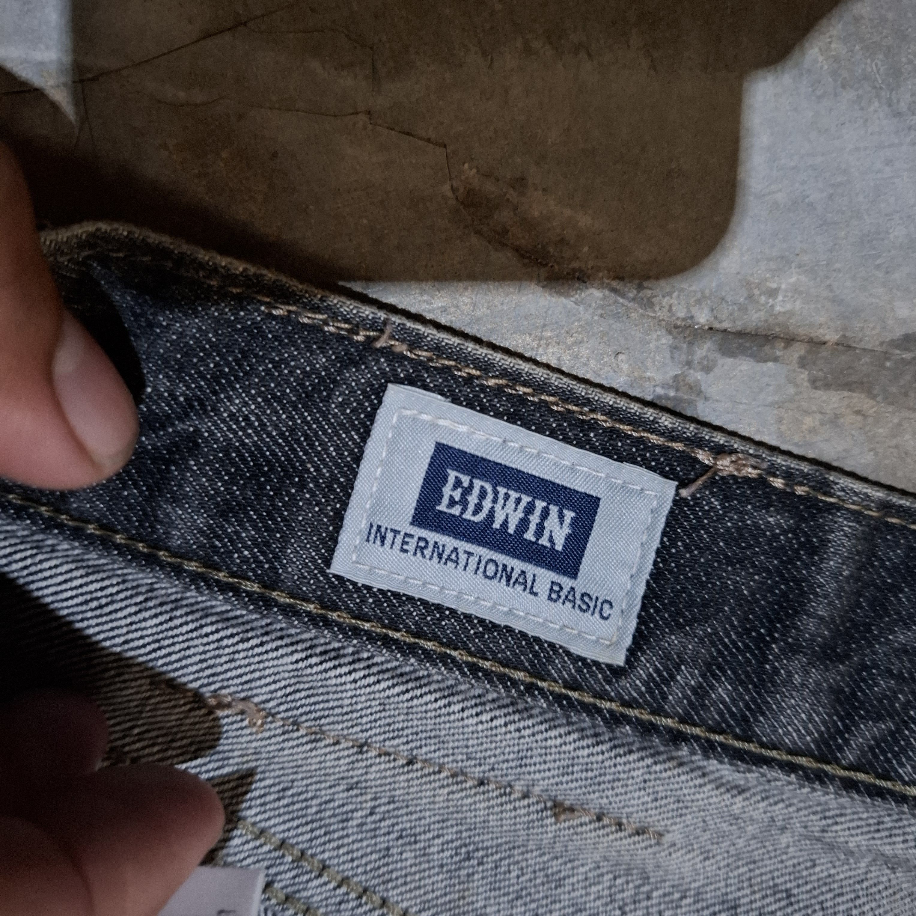 Edwin Vtg Y2k Edwin Japan International Basic 403 Straight Jeans Size US 33 - 9 Thumbnail