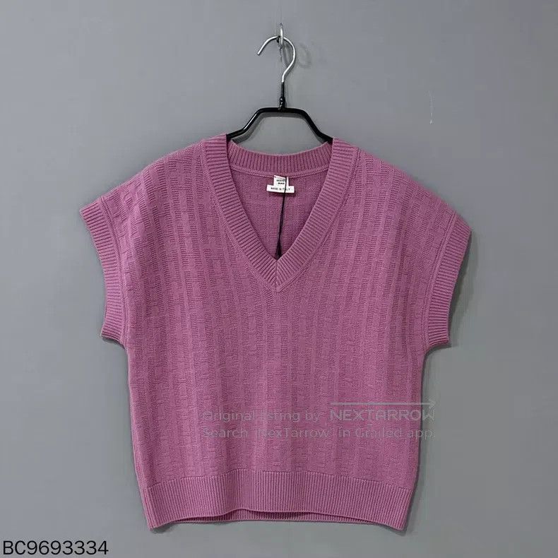Hermes H Printed Short Sleeve Wool Vest