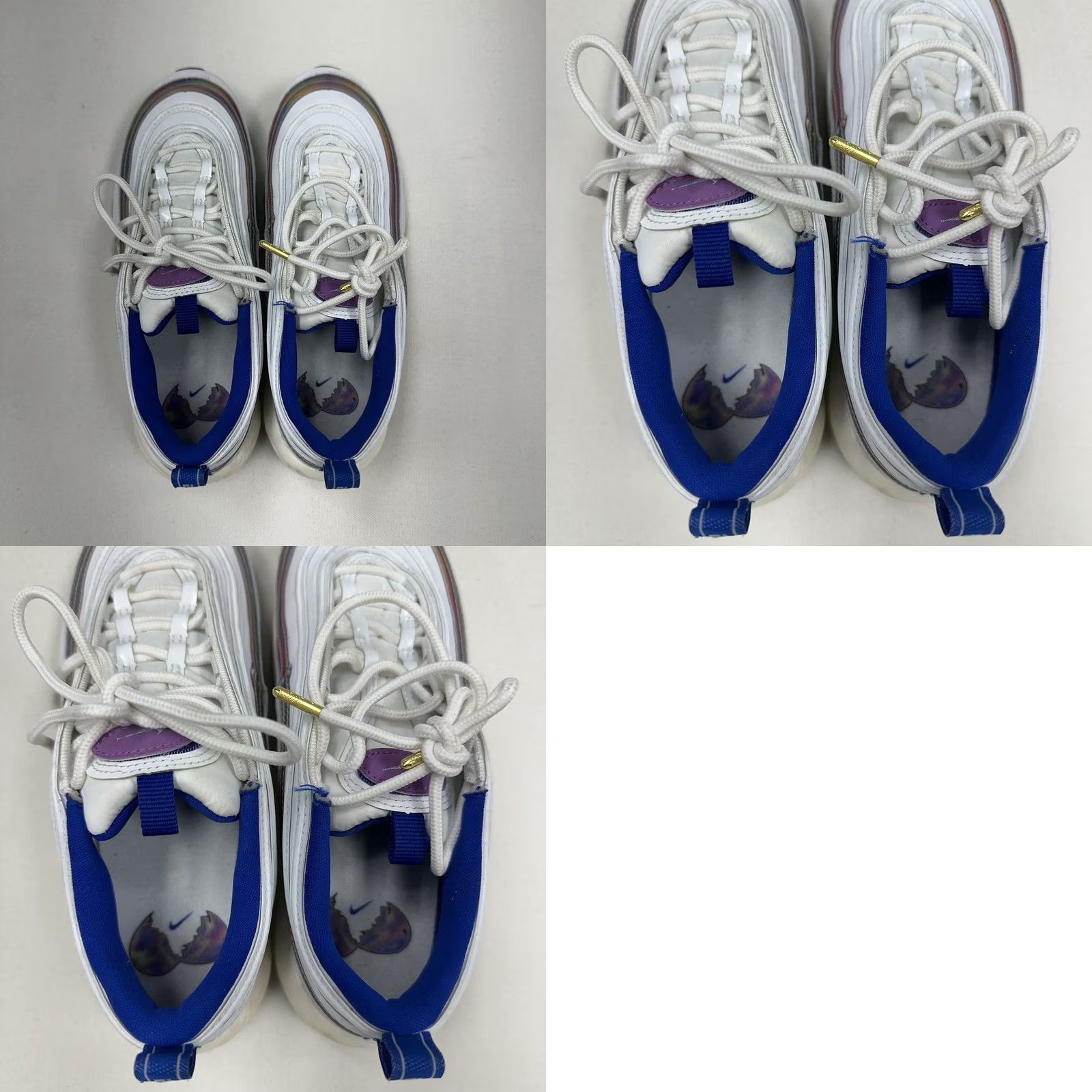 Nike VINTAGE Nike Air Max 97 SE Easter Iridescent Rainbow CW2456-100 Women 7.5 White Rainbow Easter Nike Air Max 97 SE Womens Size US 8 / IT 38 - 8 Thumbnail