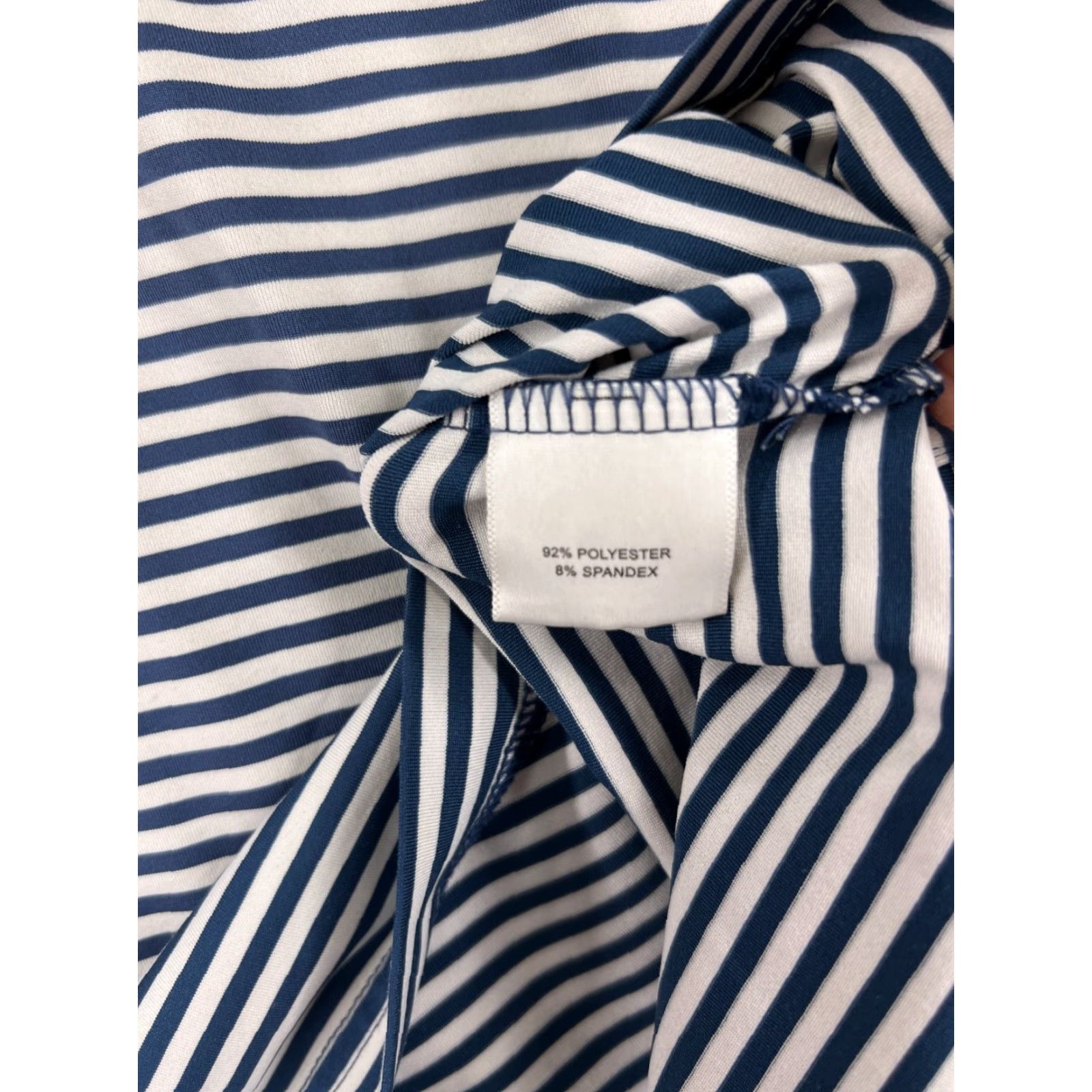 Peter Millar Peter Millar Polo Shirt Mens Large Blue White Stripe Summer Comfort Polyester Size US L / EU 52-54 / 3 - 4 Thumbnail
