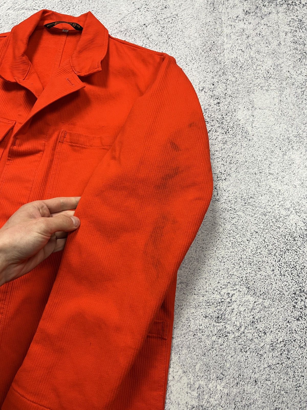 Le Laboureur Vintage 90’s Streule’s German Workwear Chore Jacket Orange Size US L / EU 52-54 / 3 - 6 Thumbnail