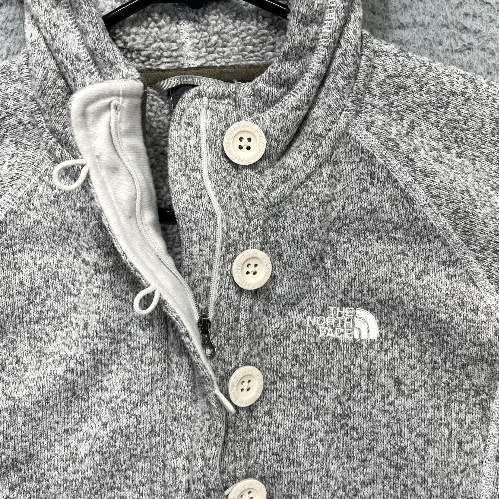 The North Face The North Face Crescent Hoodie Womens L Sunset Gray Button Fleece A7XU Size L / US 10 / IT 46 - 3 Thumbnail