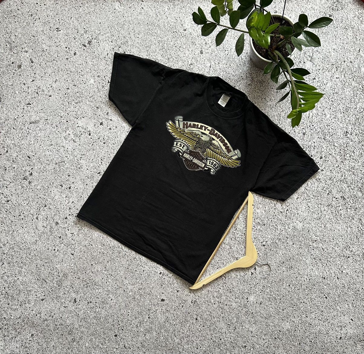 Band Tees × Harley Davidson × Vintage Vintage Harley Davidson Dockgate Southampton T-Shirt 2007 Size US XL / EU 56 / 4 - 1 Thumbnail