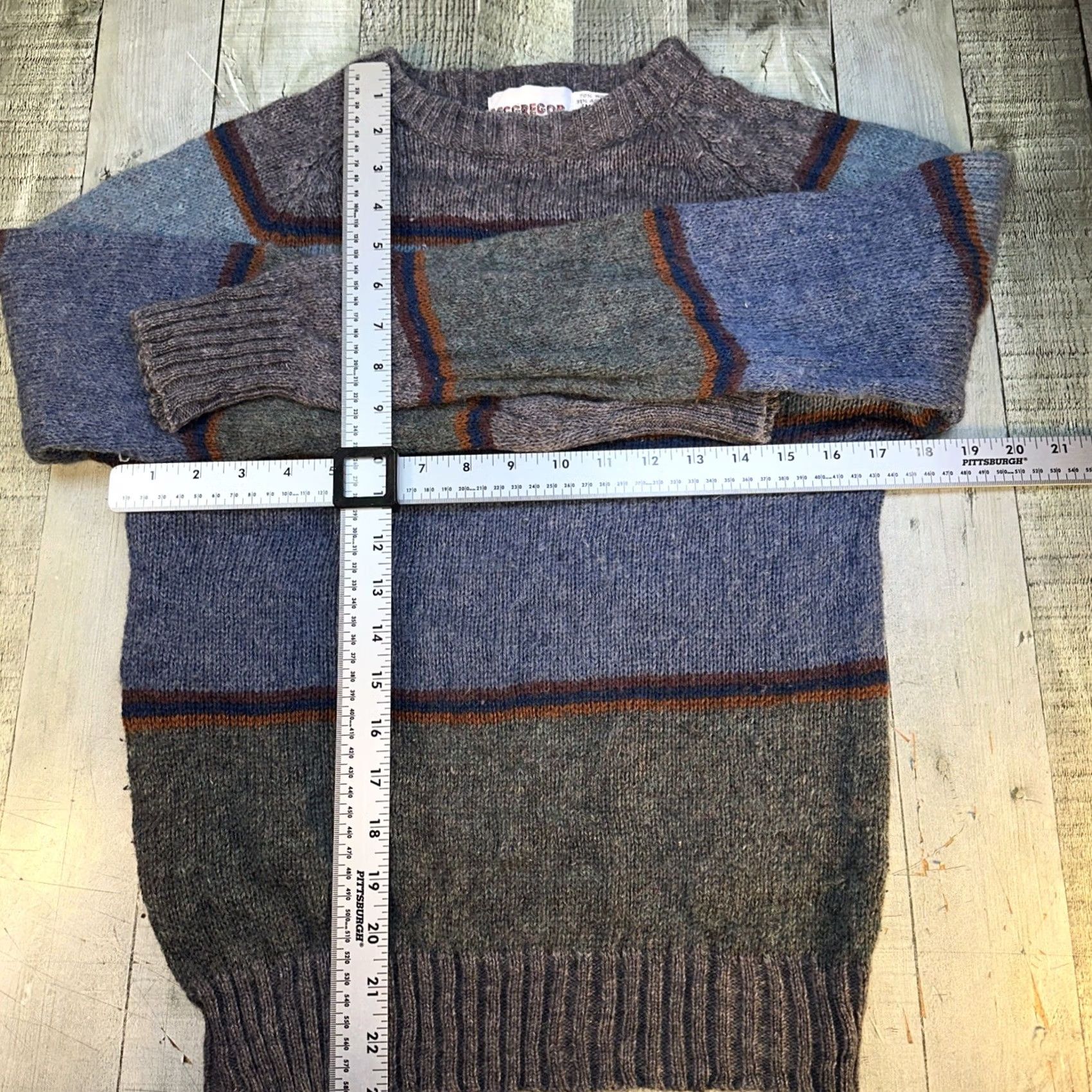 McGregor McGregor Sweater Wool Blend Striped Small Vintage 70s 80s Made in USA Guam Mens Size US S / EU 44-46 / 1 - 3 Thumbnail