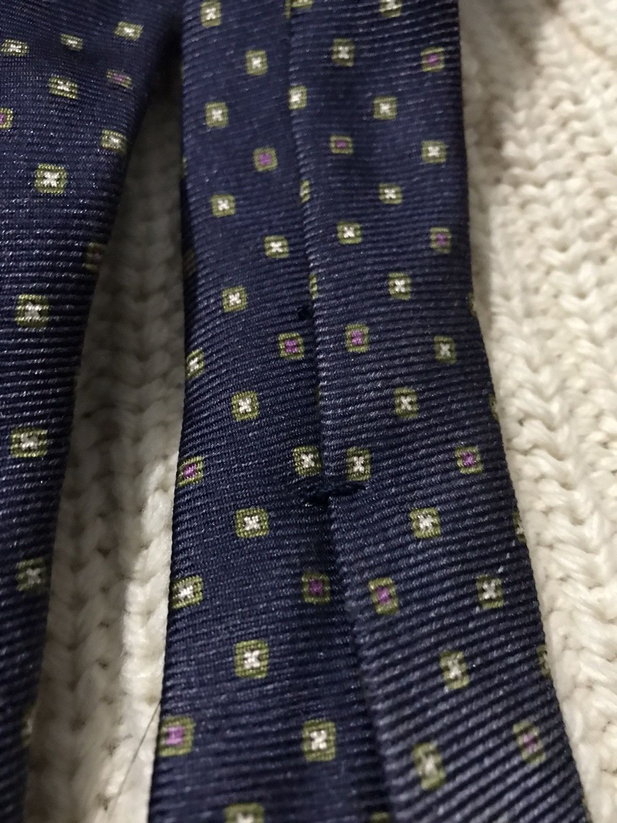 Kiton KITON NAPOLI PURE SILK HAND MADE IN ITALY TEXTURED TIE Size ONE SIZE - 5 Thumbnail
