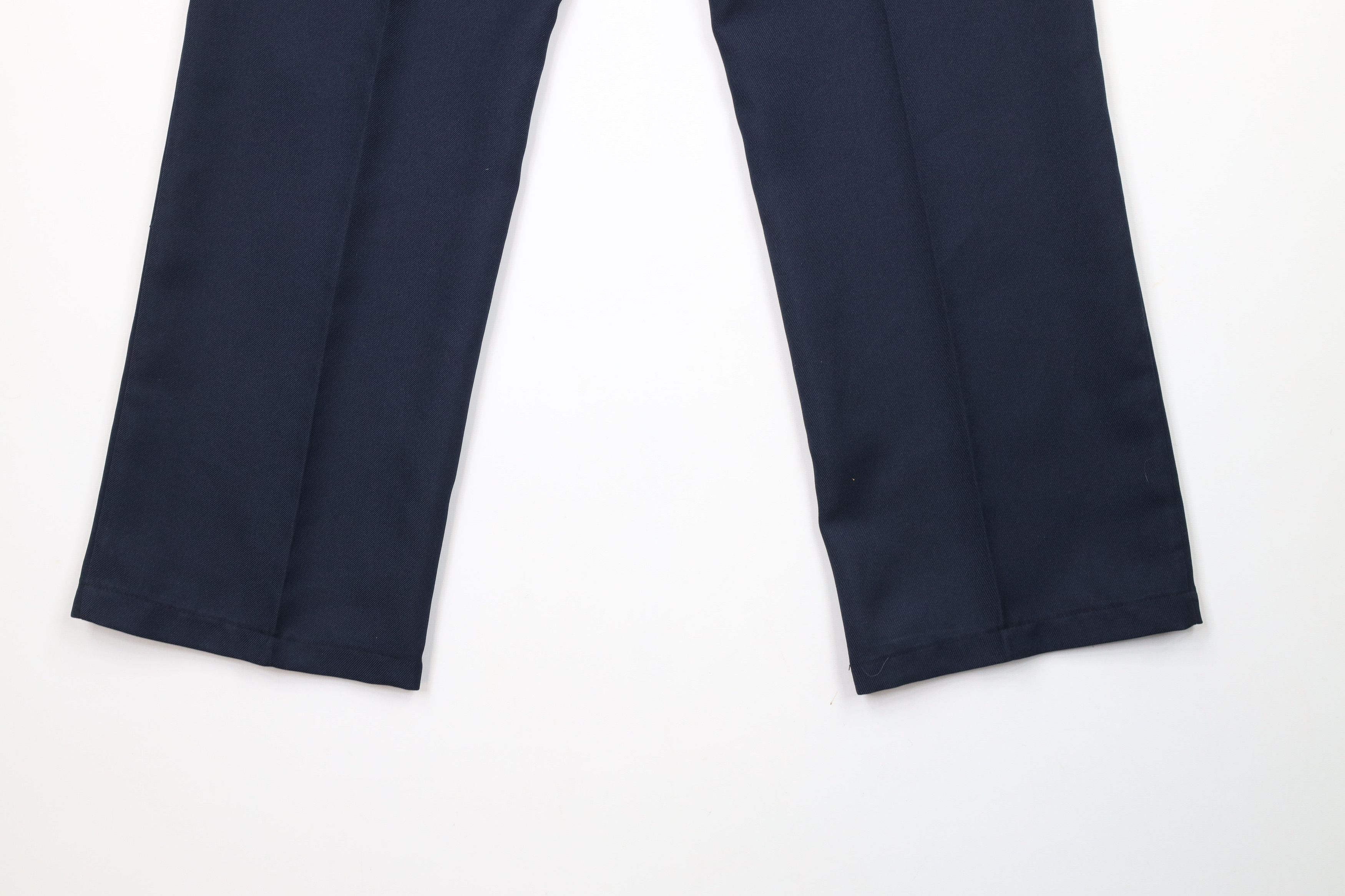 Vintage Vintage 90s Streetwear Knit Flared Wide Leg Chino Pants Navy Size US 33 - 12 Thumbnail