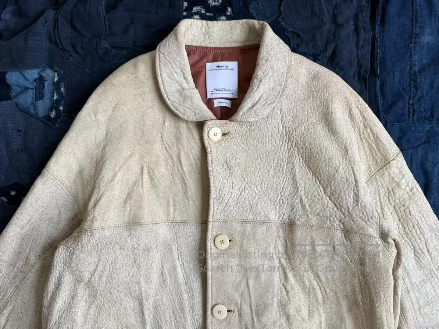 Visvim visvim eton jacket in distressed ivory leather. Size US L / EU 52-54 / 3 - 4 Thumbnail