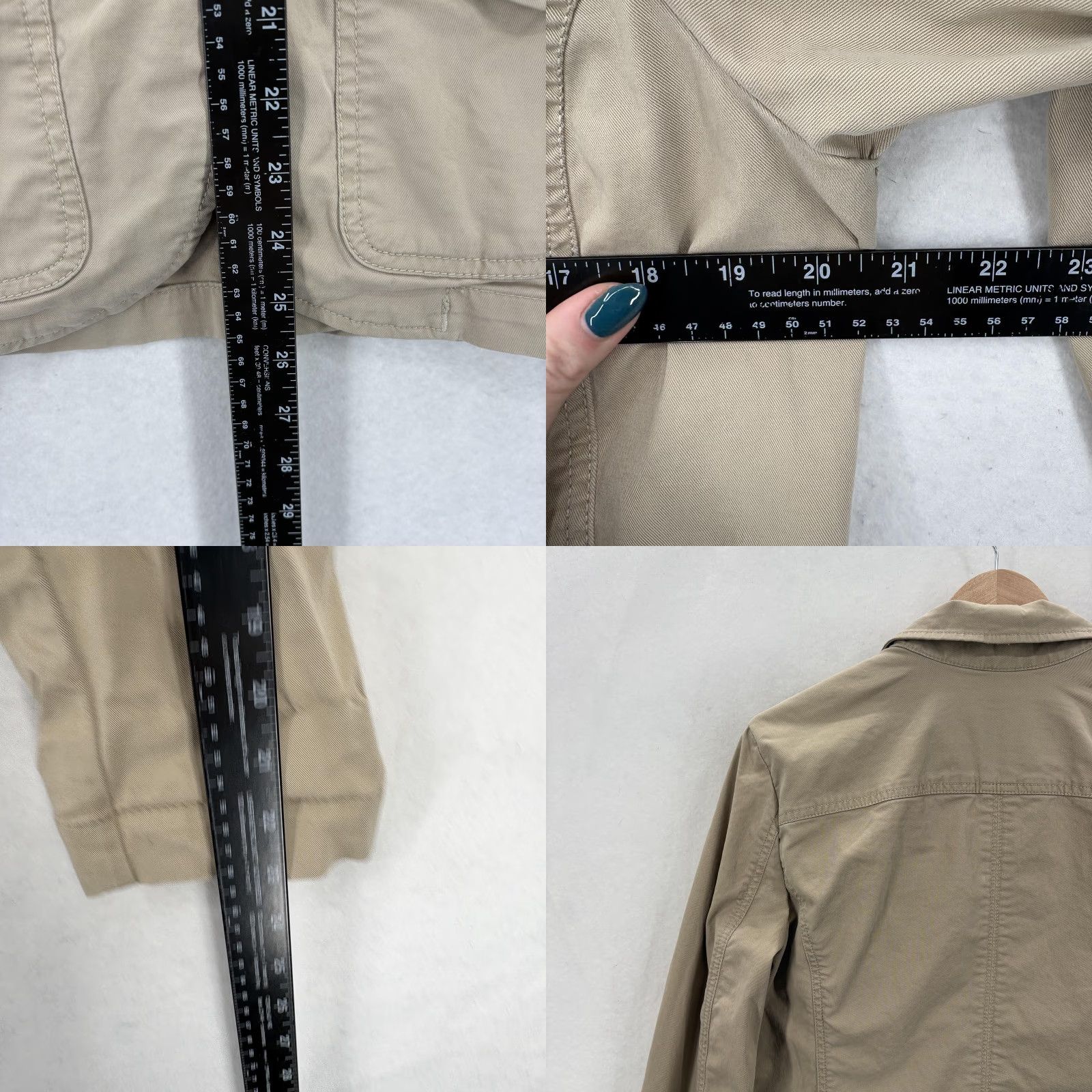 Eddie Bauer Eddie Bauer Blazer Womens 14 Beige Cotton Utility Jacket Legen d Wash? Size XL / US 12-14 / IT 48-50 - 8 Thumbnail