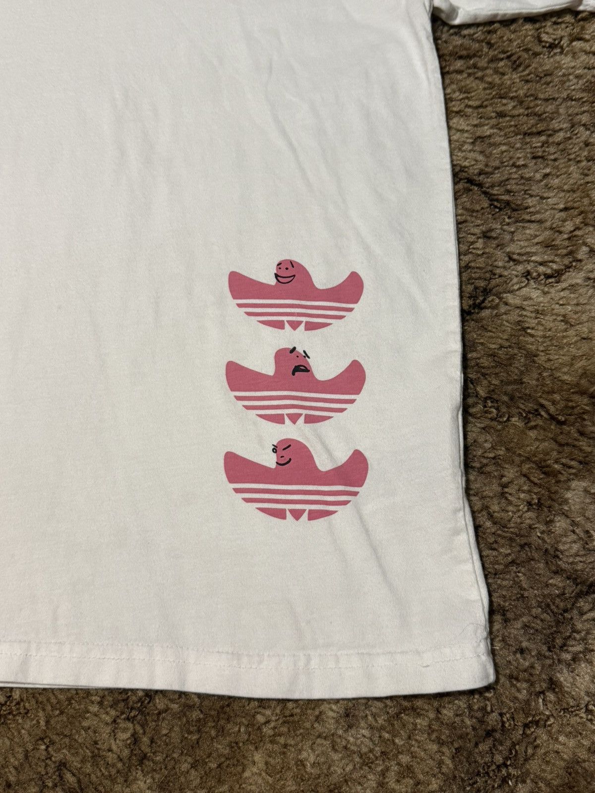 Adidas Adidas Faces Logo T-shirt Tee Pink White Medium Size US M / EU 48-50 / 2 - 2 Thumbnail