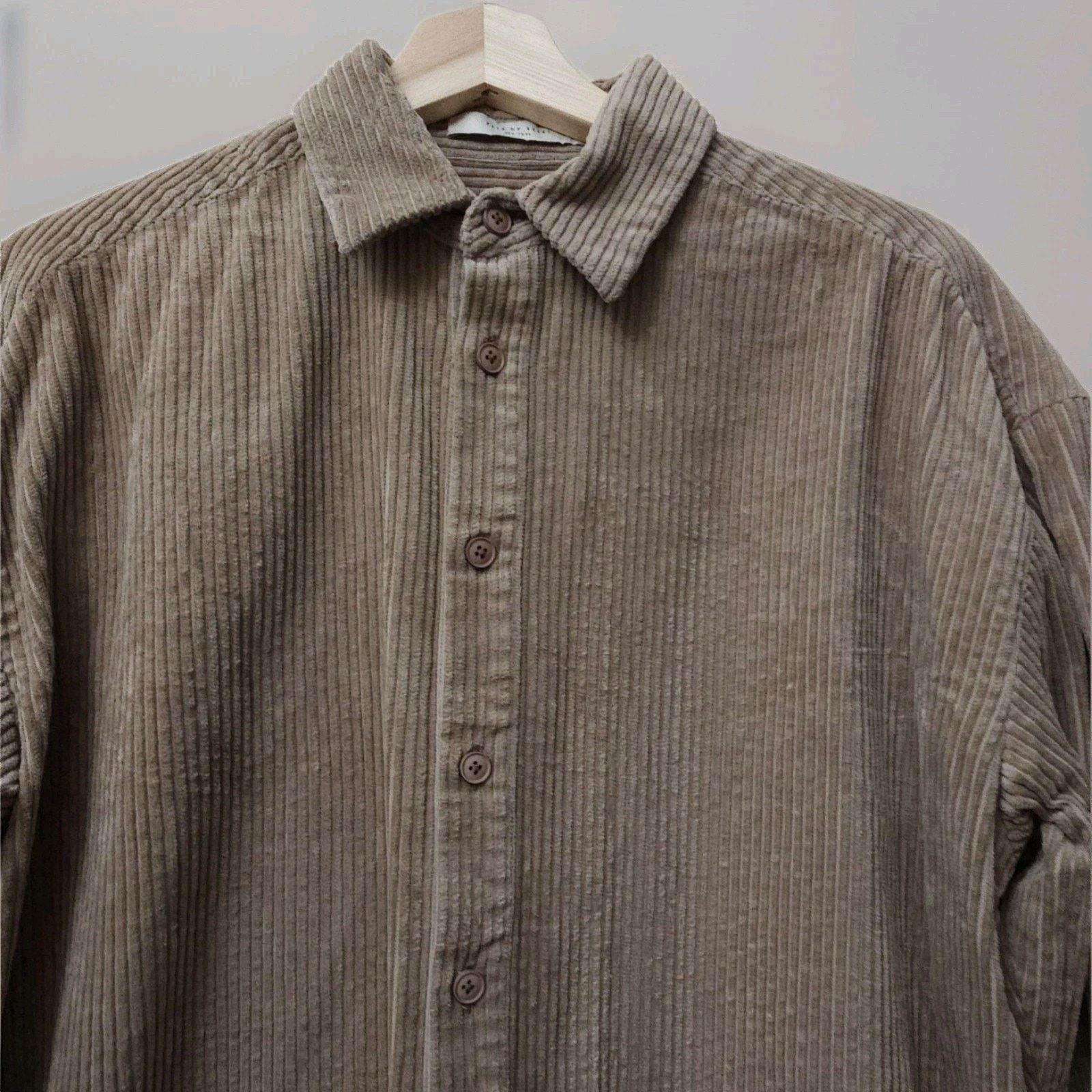 7115 by Szeki 7115 by Szeki Corduroy Long Sleev Button Shirt Jacket Brown Size S / US 4 / IT 40 - 2 Thumbnail