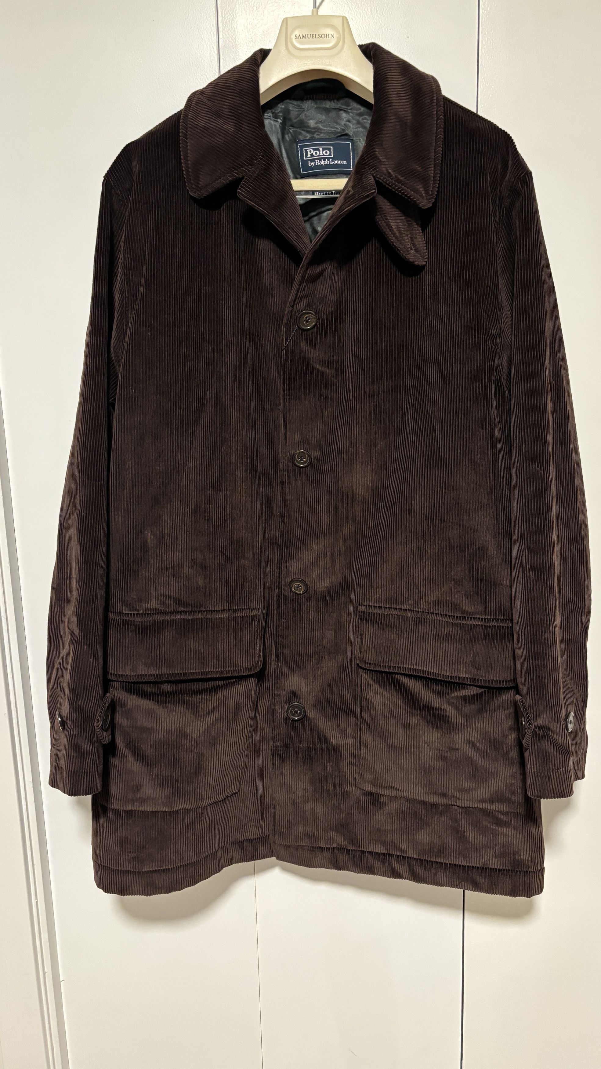 Polo Ralph Lauren BNWT Corneliani Brown Corduroy Overcoat/ Jacket XL-XXL Size US XXL / EU 58 / 5 - 1 Thumbnail