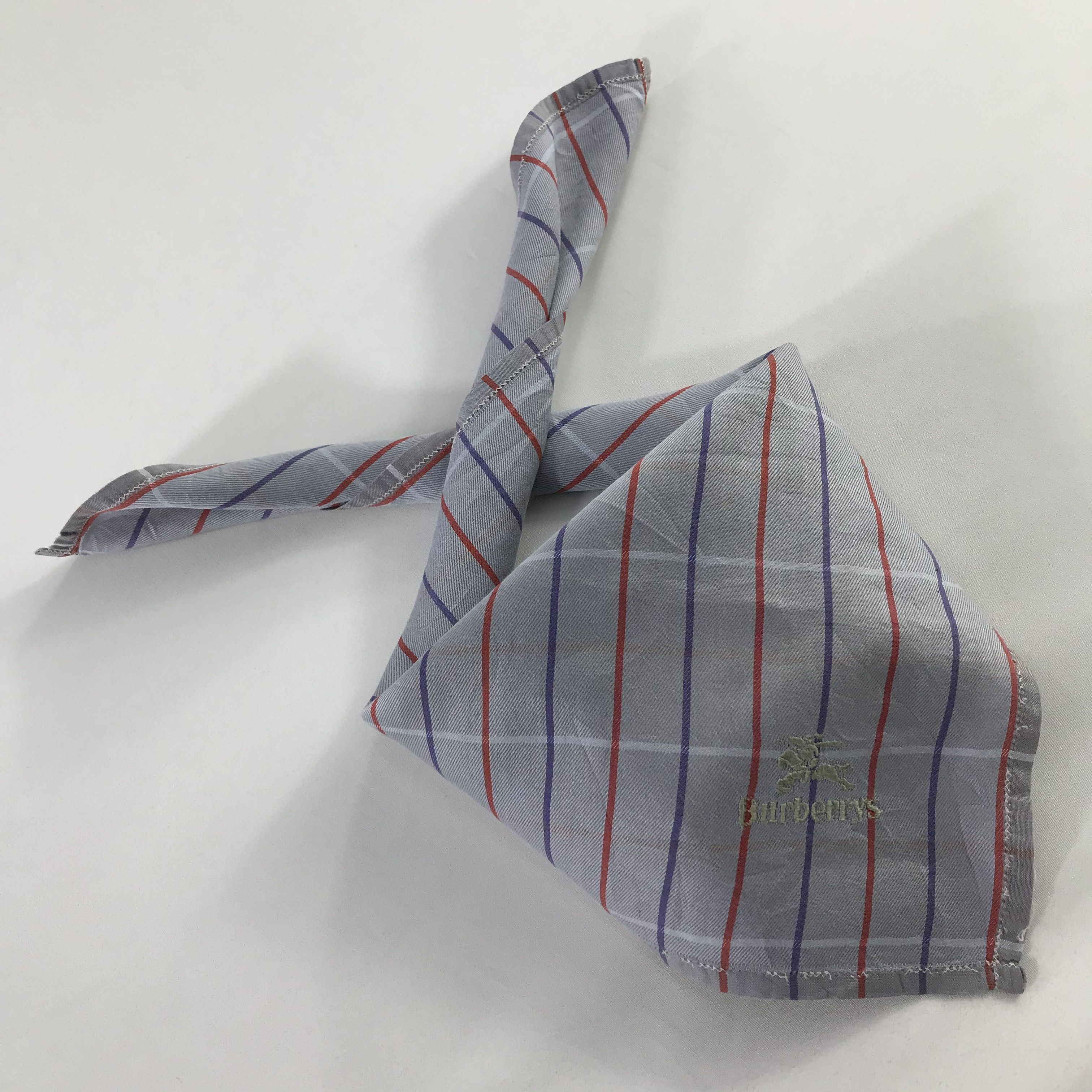 Burberry × Vintage Burberry Bandana / Handkerchief / Neckerchief - S642 Size ONE SIZE - 4 Thumbnail