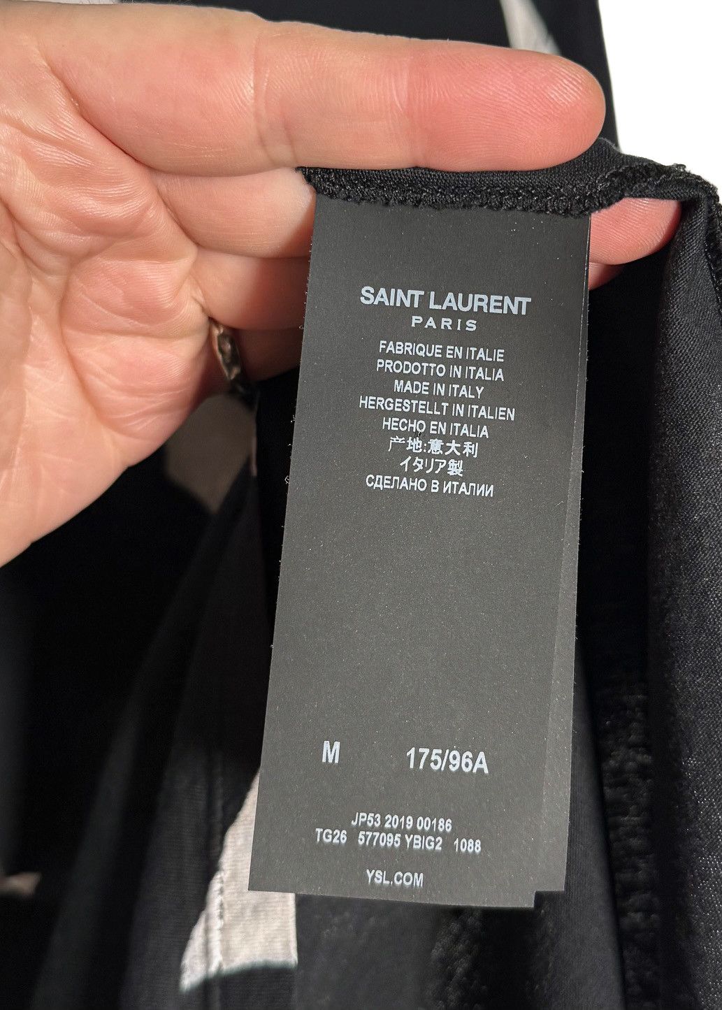 Saint Laurent Paris Saint Laurent SS19 Bat Prints Faded Black T-shirt Size US M / EU 48-50 / 2 - 5 Thumbnail