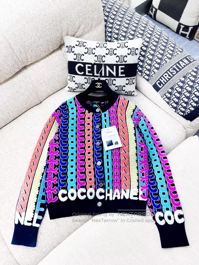 Chanel Chanel Letter bullet screen vertical stripe logo long-slee Size XS / US 0-2 / IT 36-38 - 3 Thumbnail