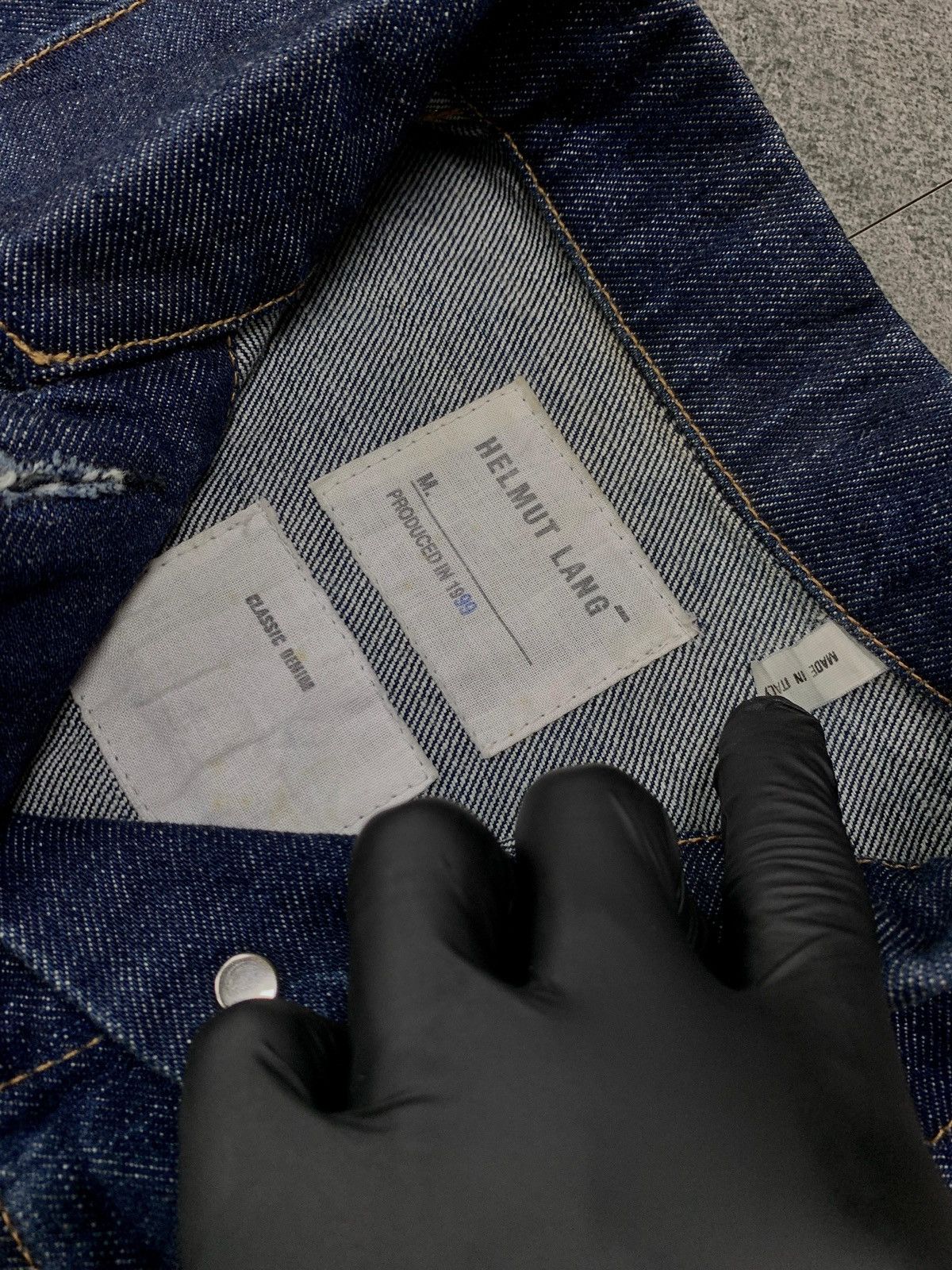 Helmut Lang FREE TAX! 2000s Indigo Cuffed Denim Jacket - Small Size US S / EU 44-46 / 1 - 6 Thumbnail