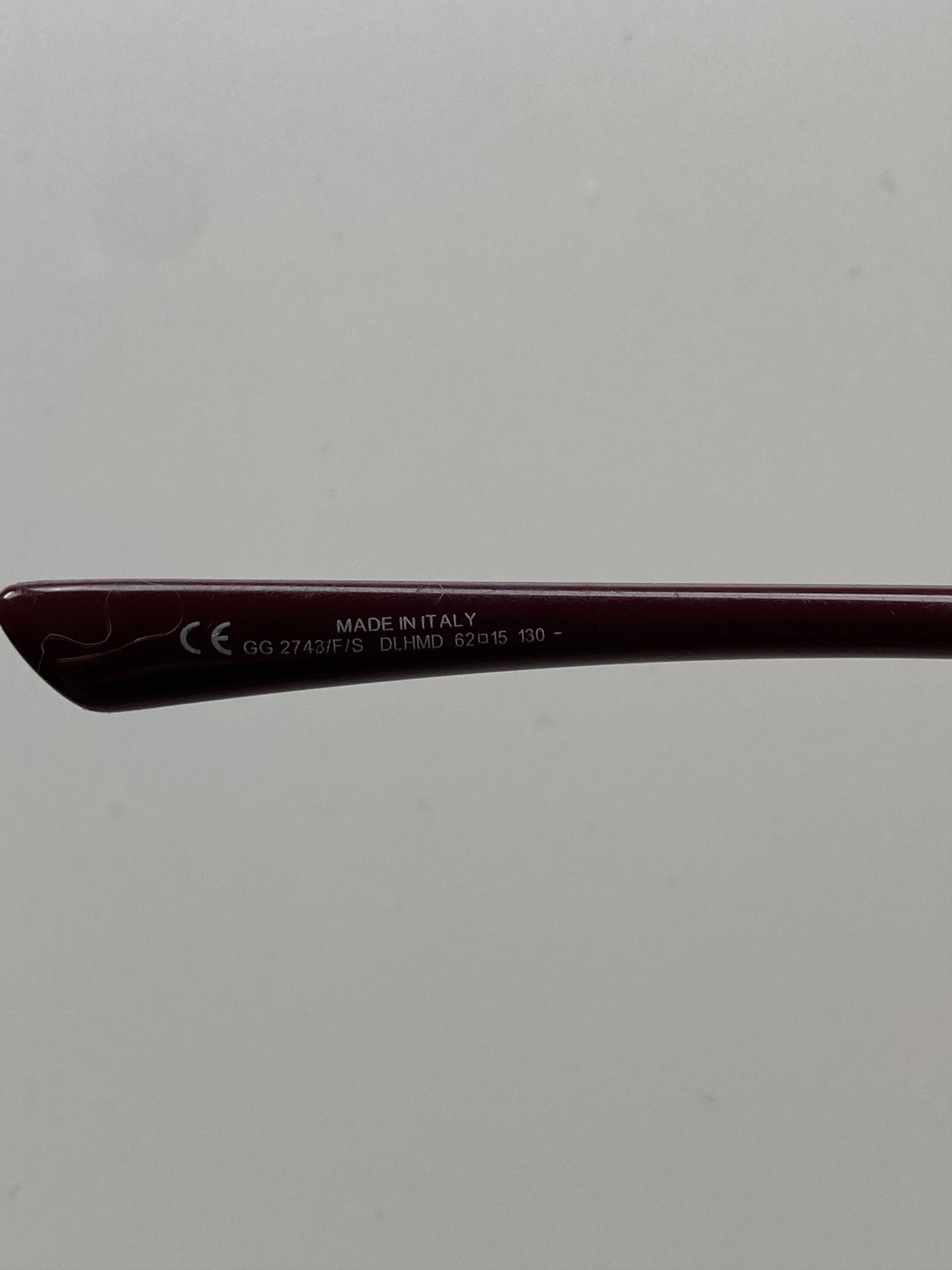 Gucci Vintage Gucci Red Sunglasses Size ONE SIZE - 8 Thumbnail